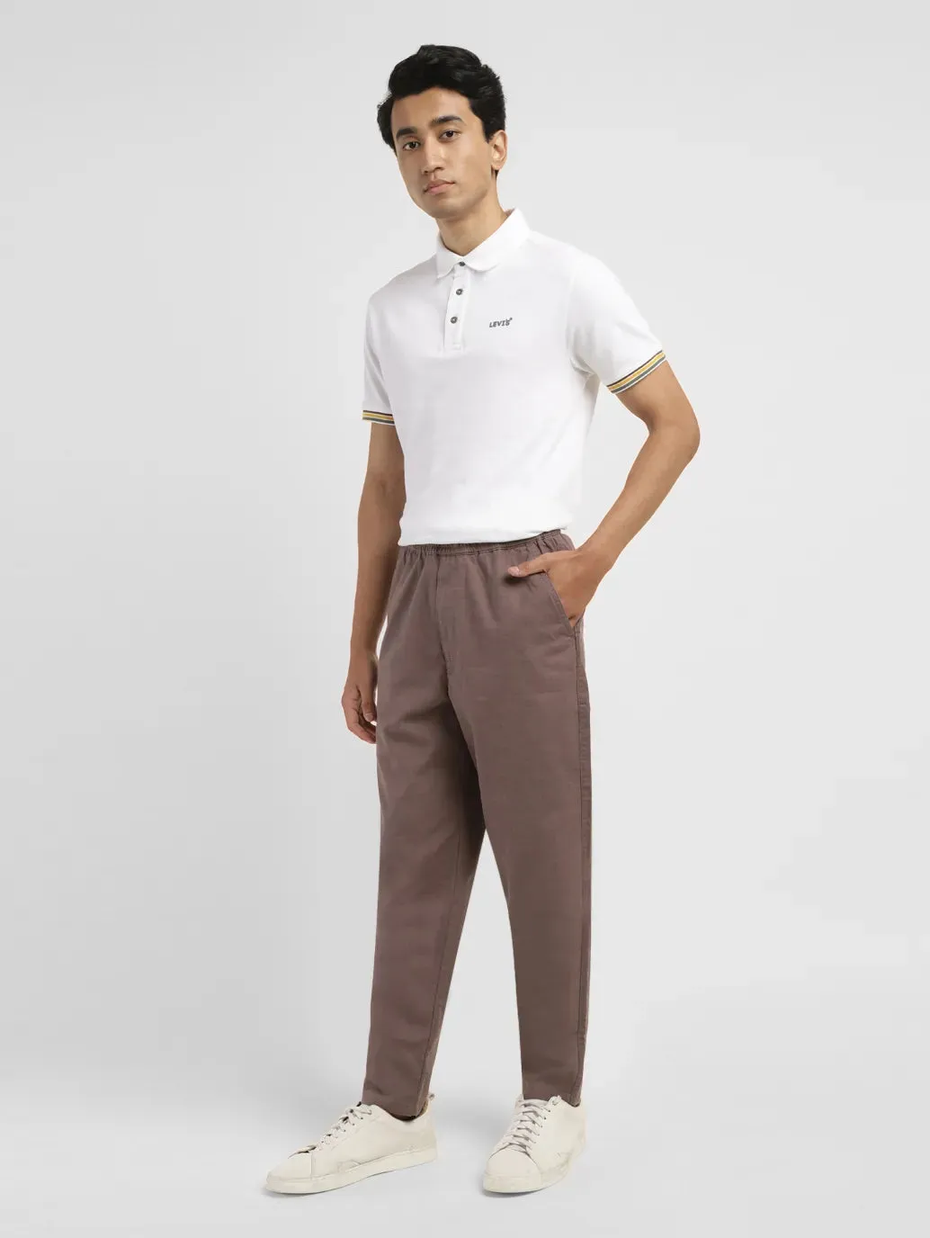 Men's Brown Regular Fit Joggers