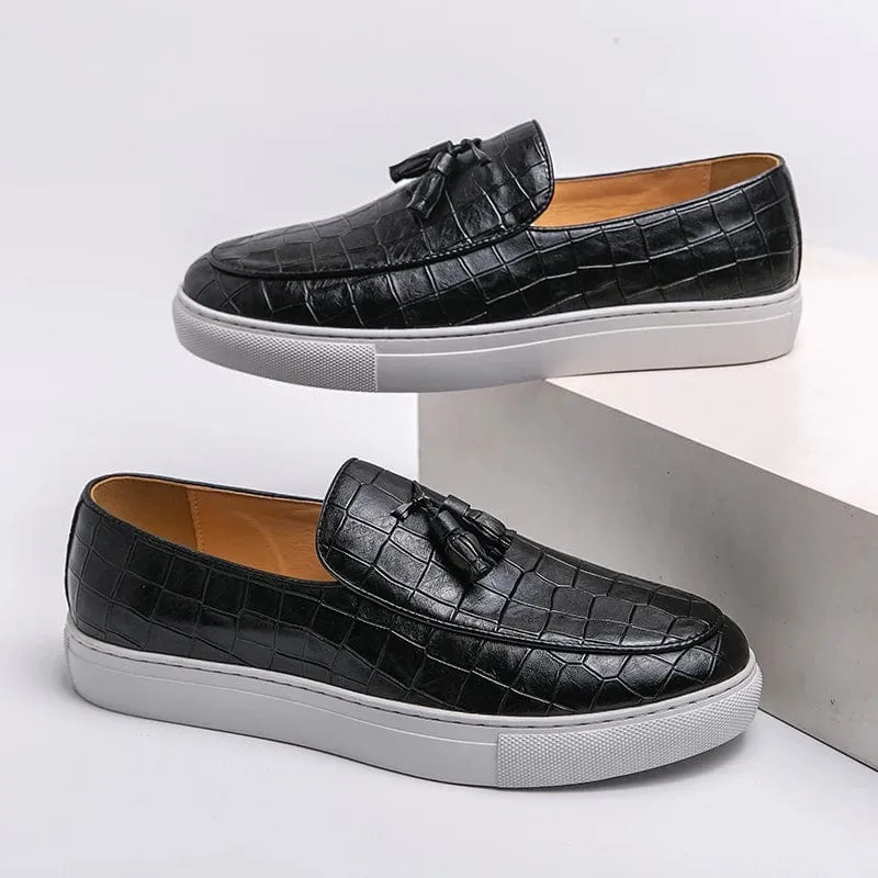 Men’s Casual Tassel Loafers – Comfortable Luxury Leather Shoes & Sports-Inspired Footwear