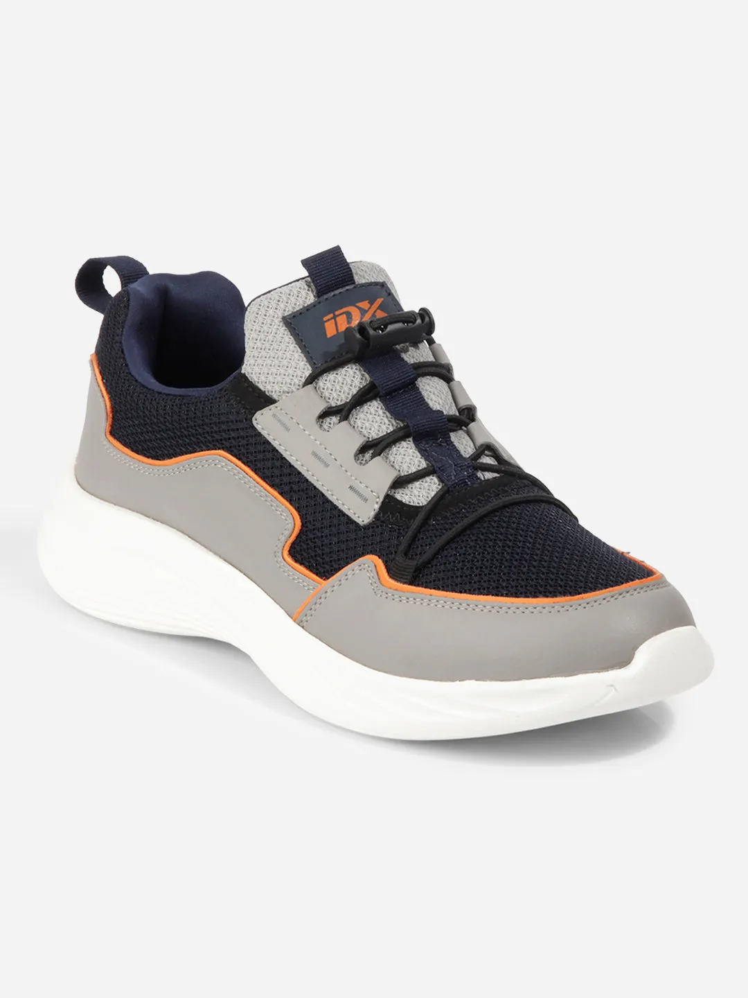 Men's Navy Grey Textured Mesh Sneakers IX7131