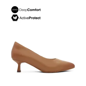 Miles Pump Women's Shoes - Camel Leather