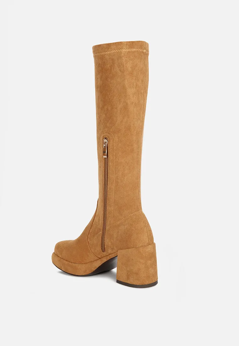 Morpin Stretch Suede Calf Boots