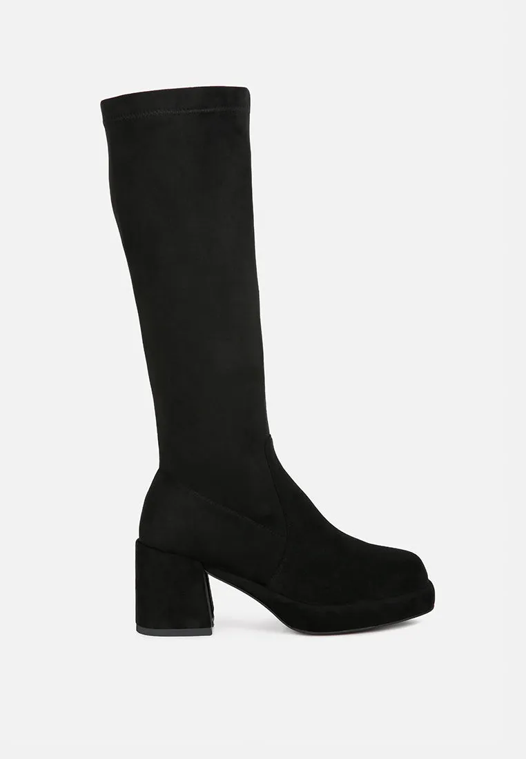 Morpin Stretch Suede Calf Boots