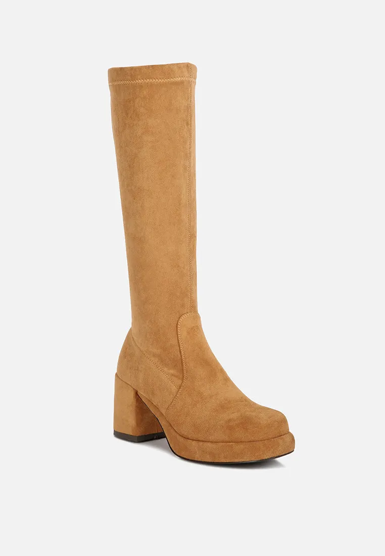 Morpin Stretch Suede Calf Boots