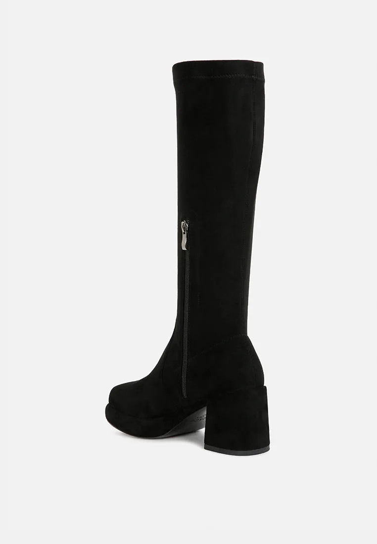 Morpin Stretch Suede Calf Boots