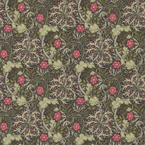 Morris & Co Morris Seaweed Ebony/Poppy Wallpaper