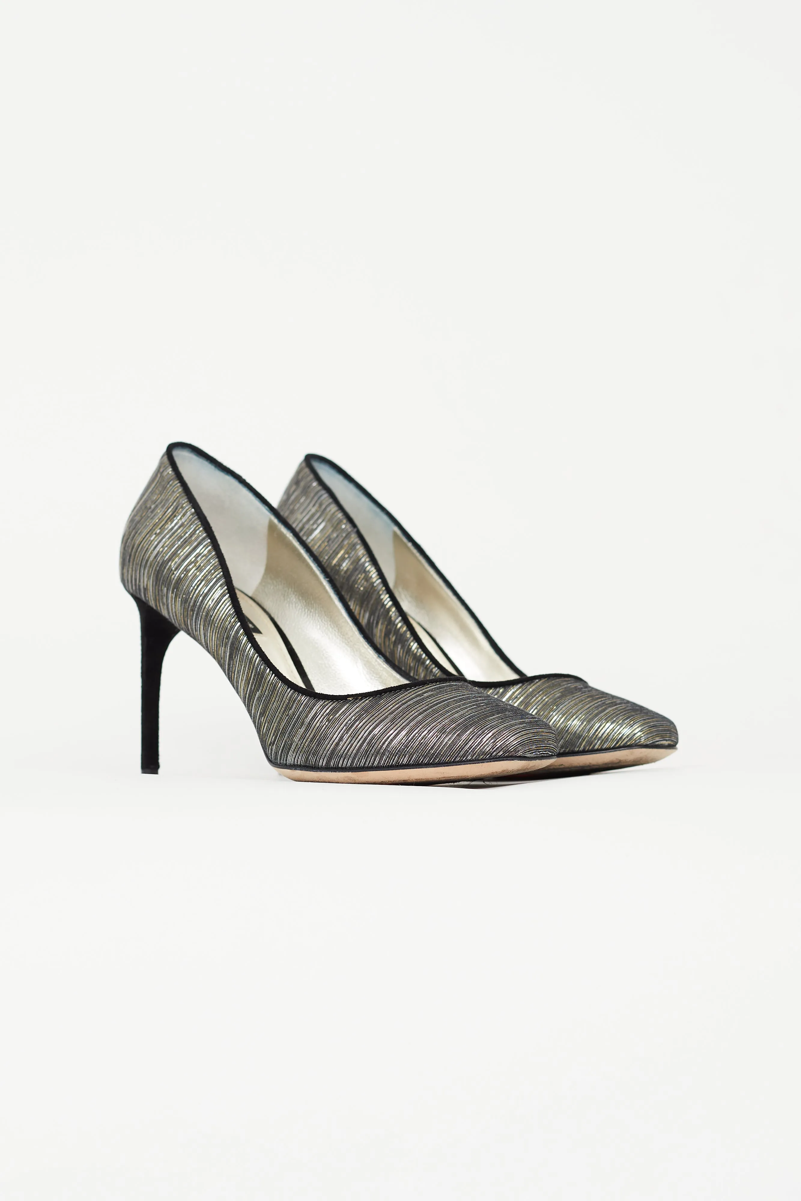 Multicolor Metallic Striped Pump