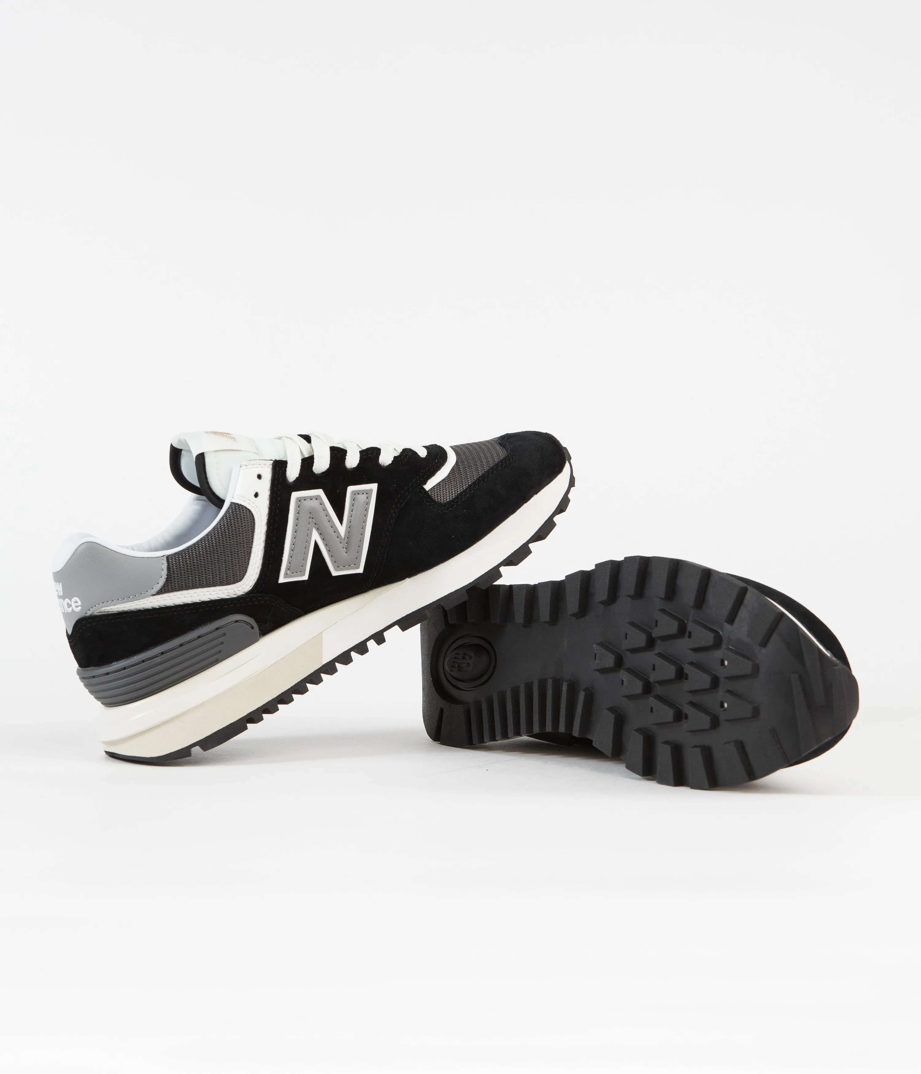 New Balance 574 Shoes - Black / Grey / White