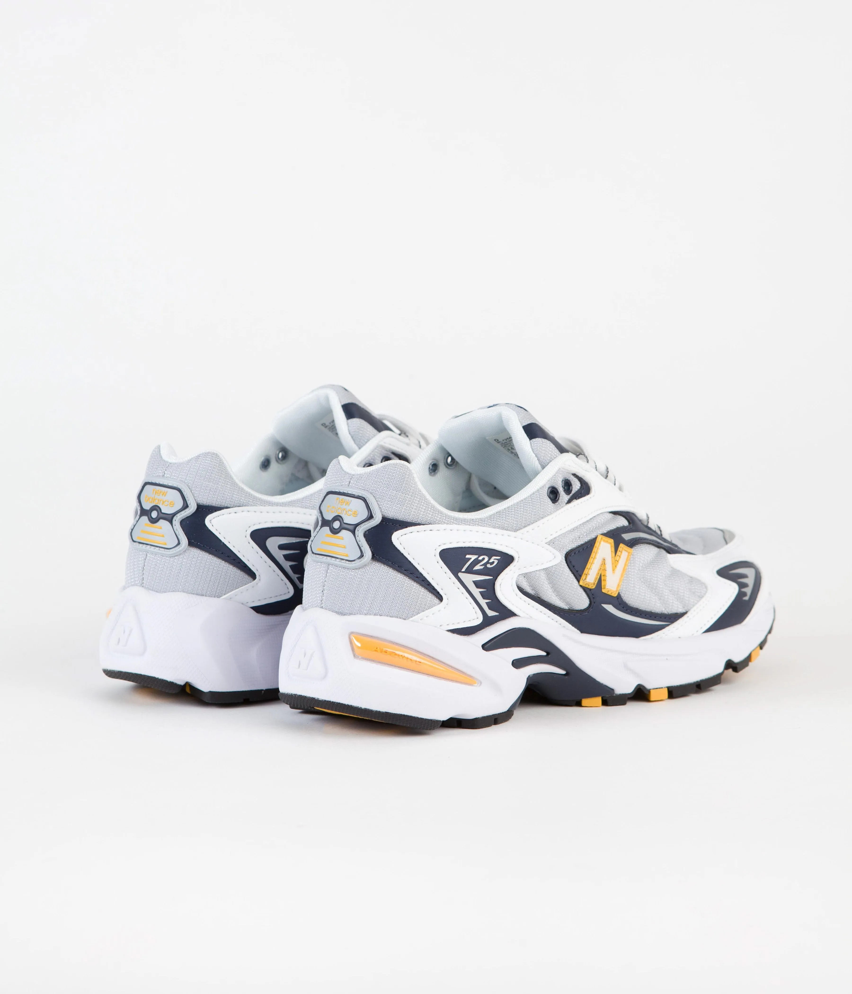 New Balance 725 Shoes - White / Navy / Yellow