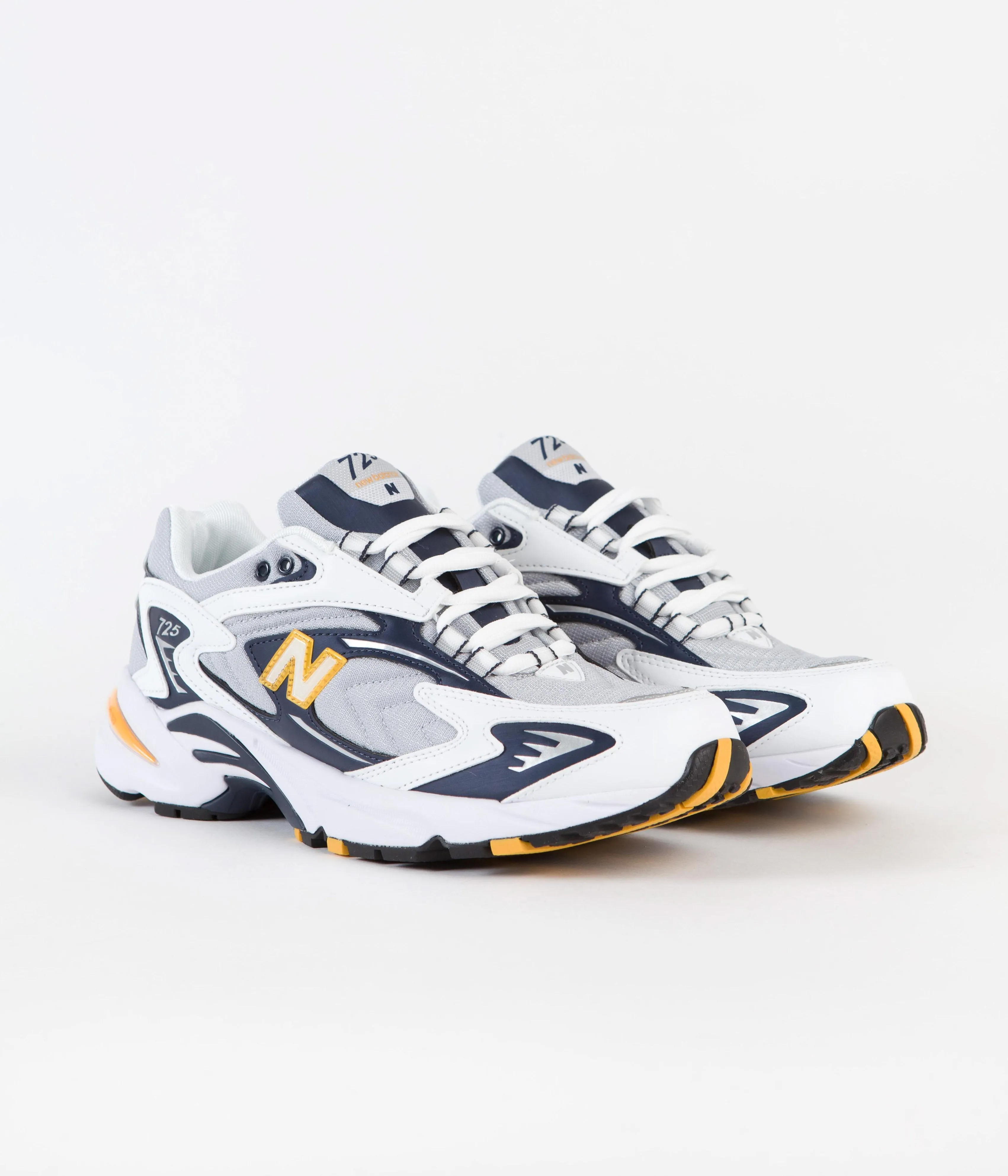 New Balance 725 Shoes - White / Navy / Yellow