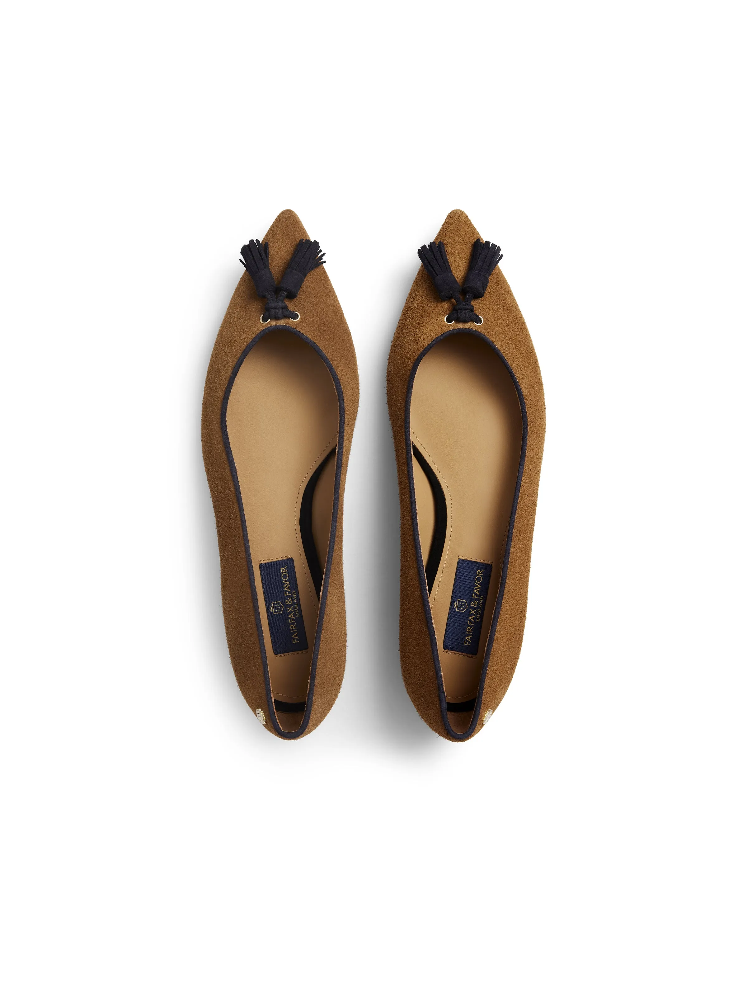 Newbury Pump - Tan & Navy Suede