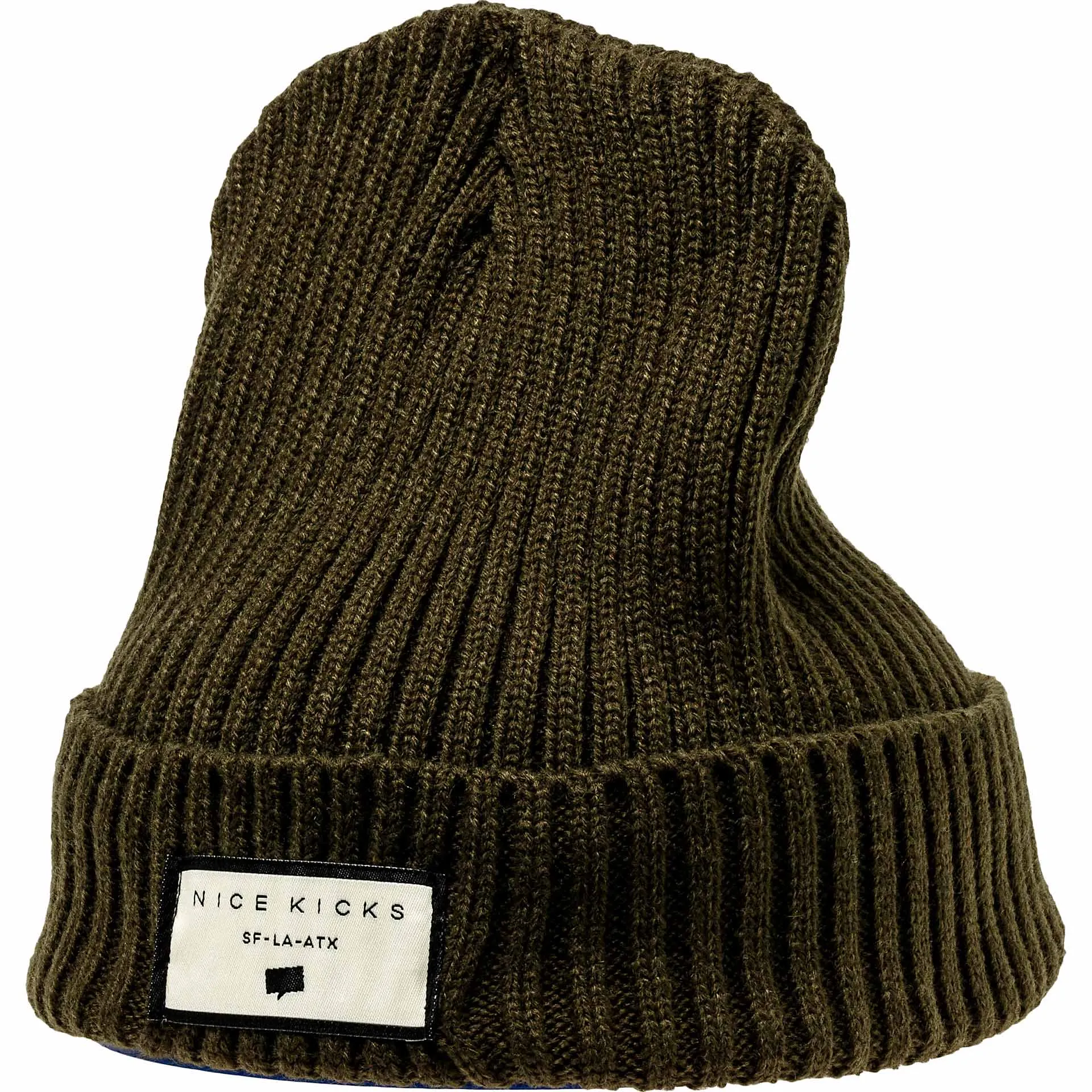 Nice Kicks San Francisco Los Angeles Austin Beanie - Olive Green