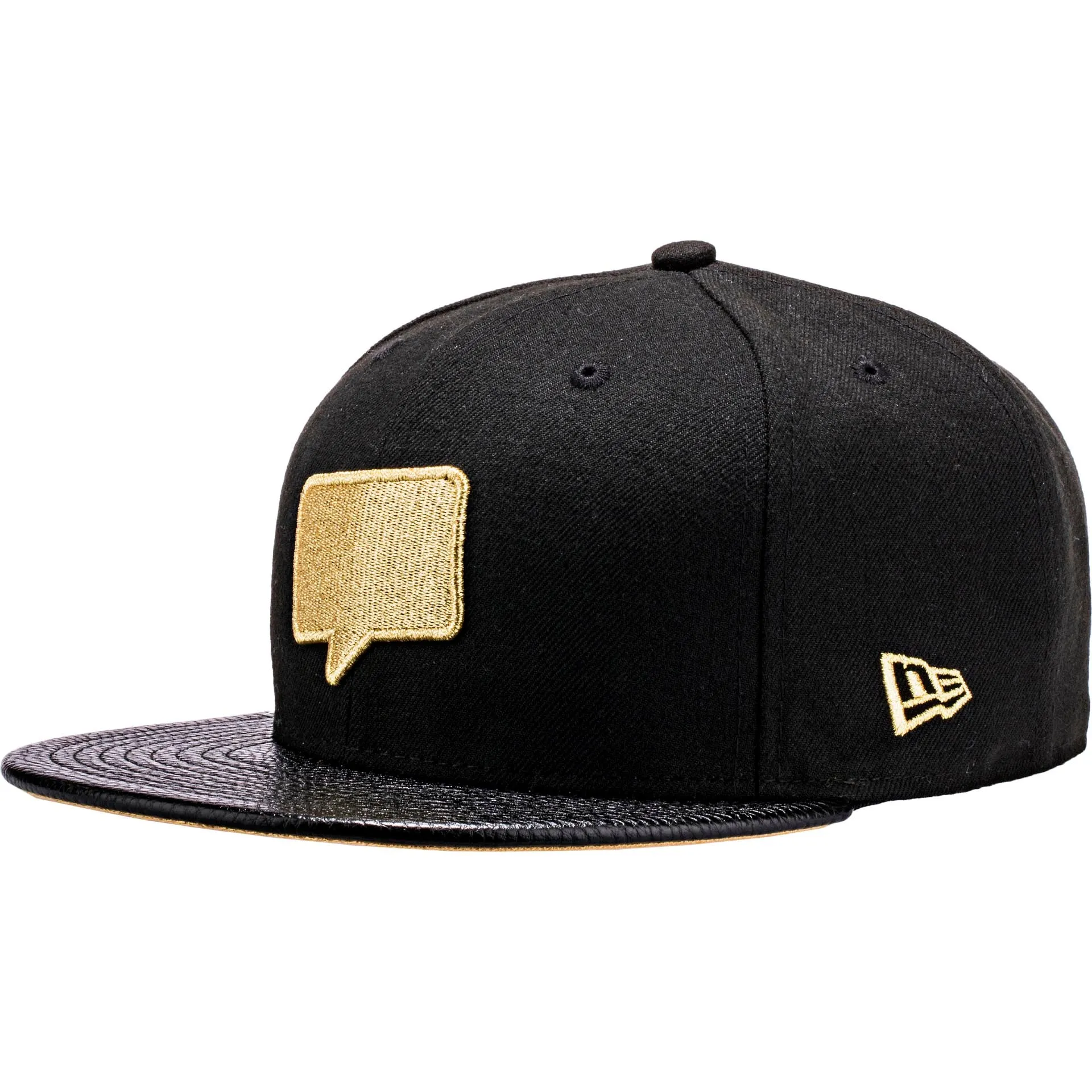 Nice Kicks X New Era Snapback Hat - Black/Metallic Gold