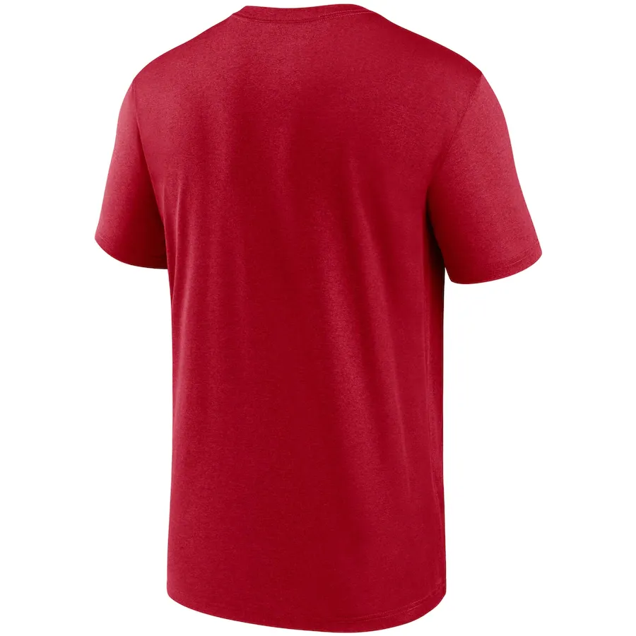 Nike Men's San Francisco 49ers Team Wordmark Legend Performance T-Shirt- Scarlet