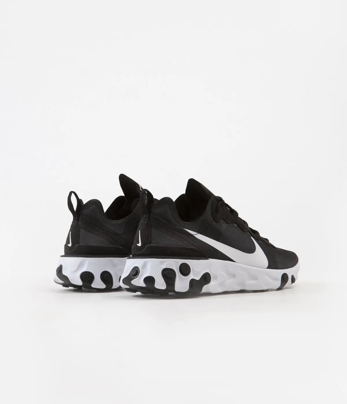 Nike React Element 55 Shoes - Black / White