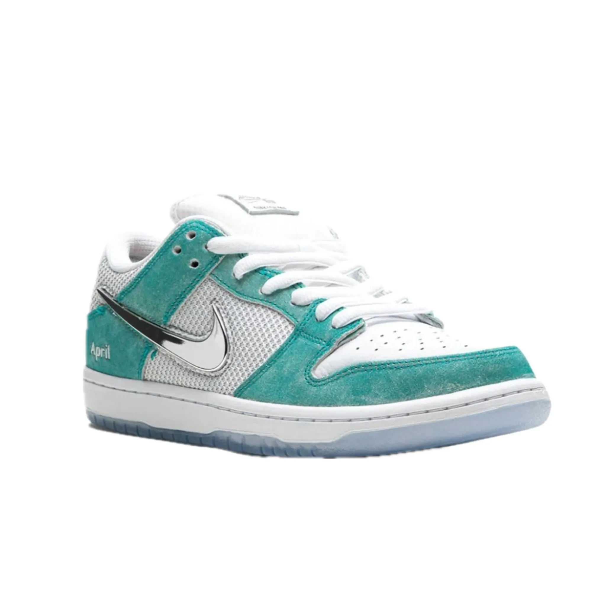 Nike SB Dunk Low April Skateboards Turbo Green Metallic Silver