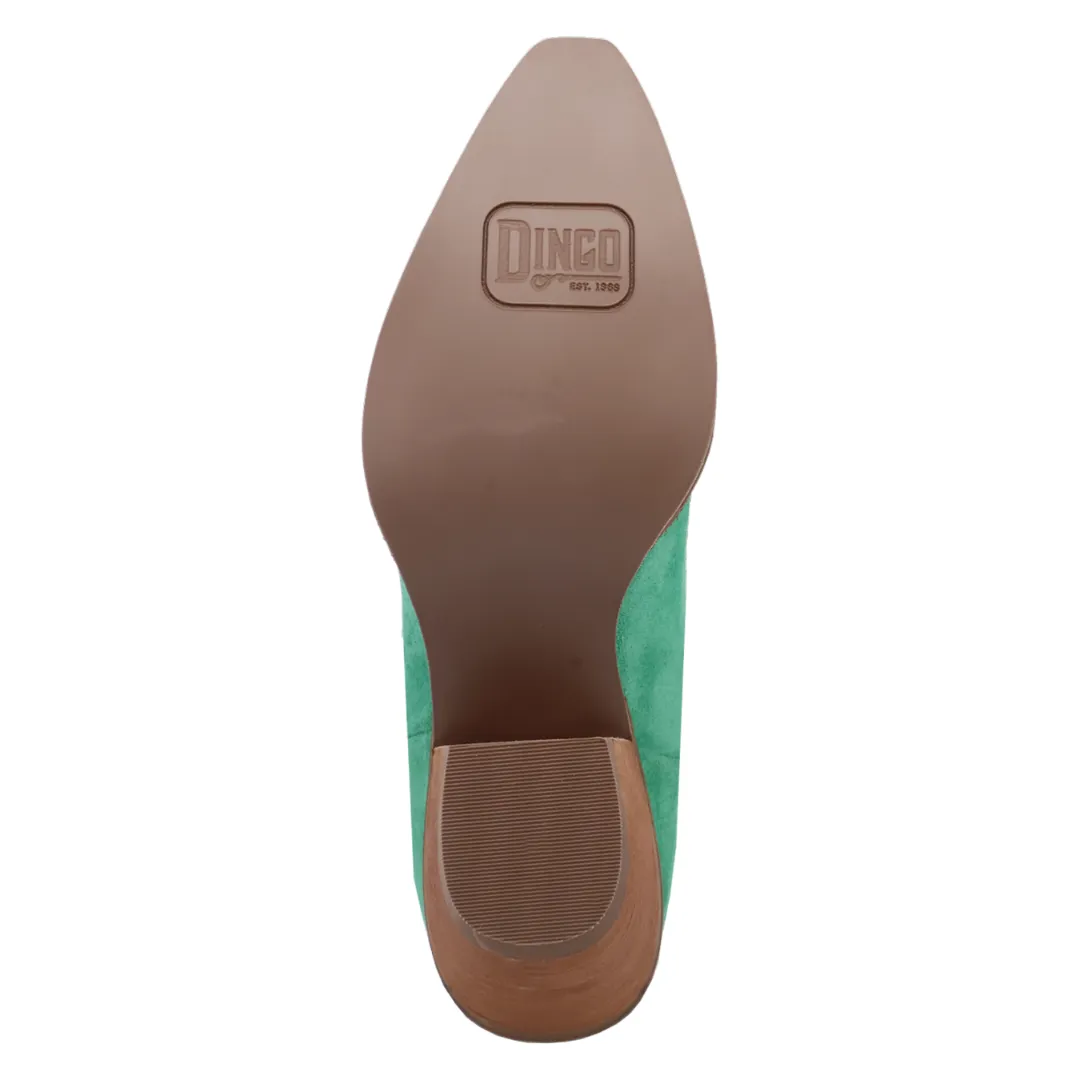 Online Exclusive | Dingo | Rodeo Queen Suede Leather Bootie in Green ** PREORDER