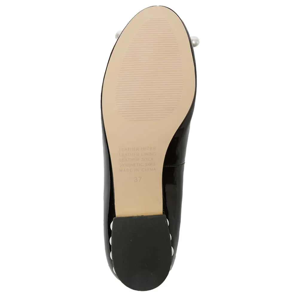 Paris Flat in Black Patent