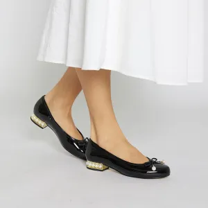 Paris Flat in Black Patent