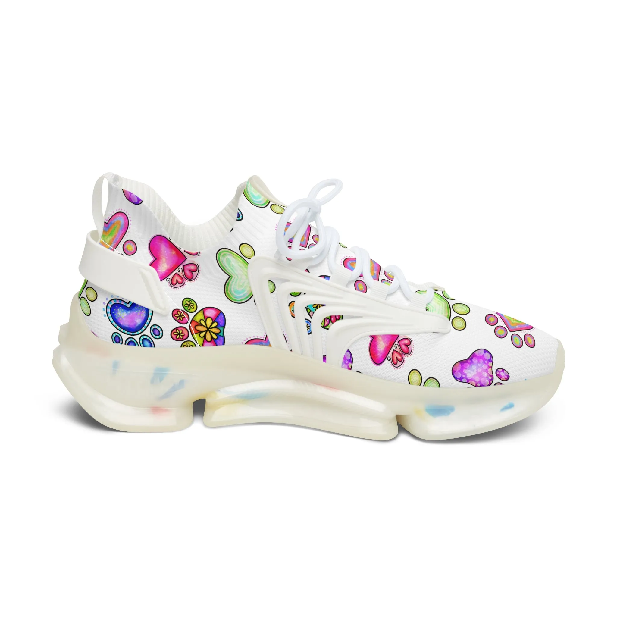 Paw Print Women's Mesh Sneakers