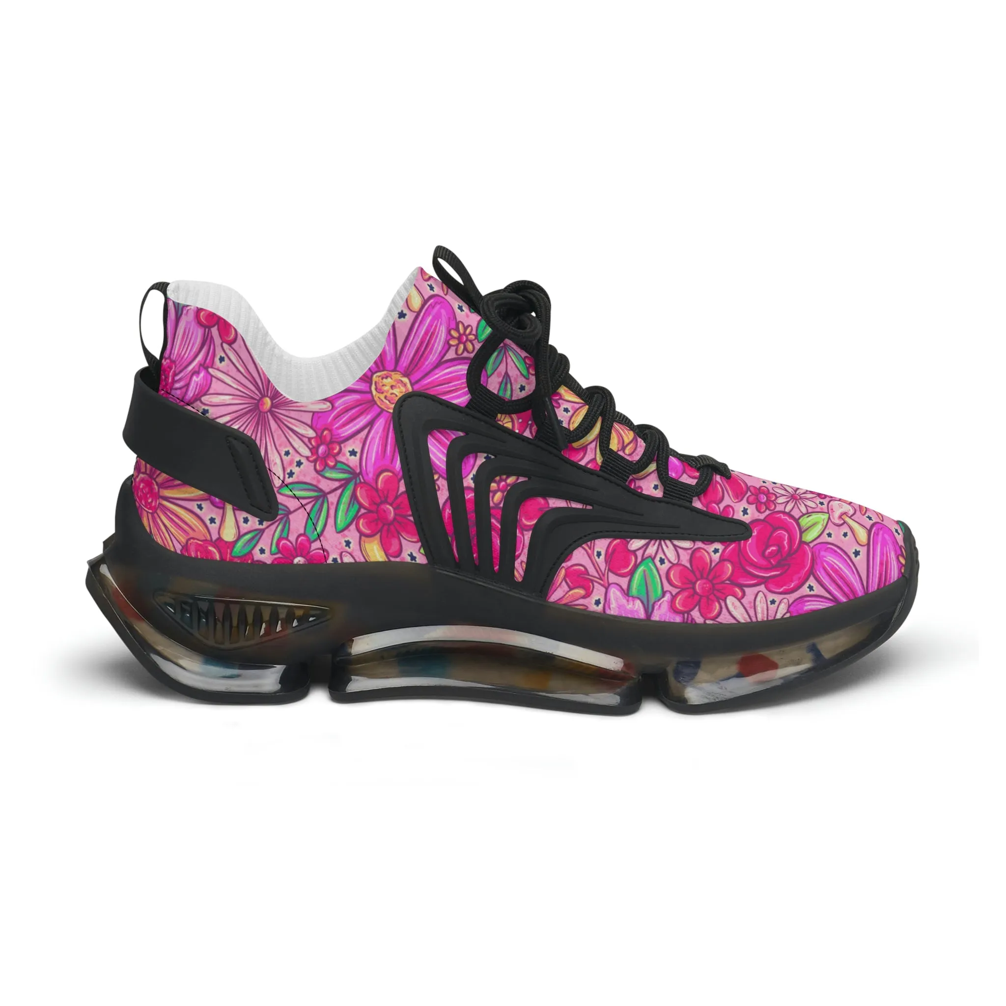 Pink floral Women's Mesh Sneakers