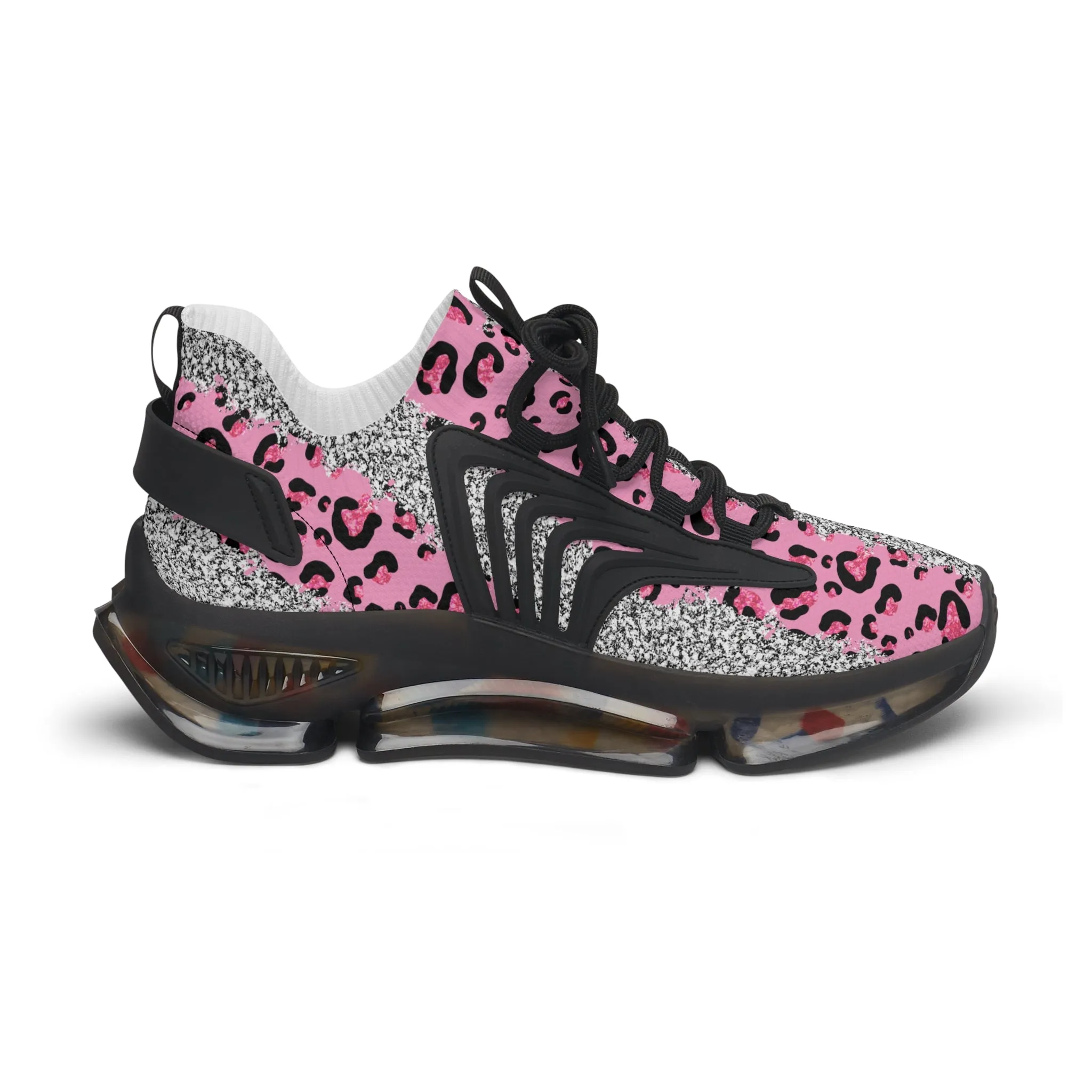 Pink Leopard Women's Mesh Sneakers