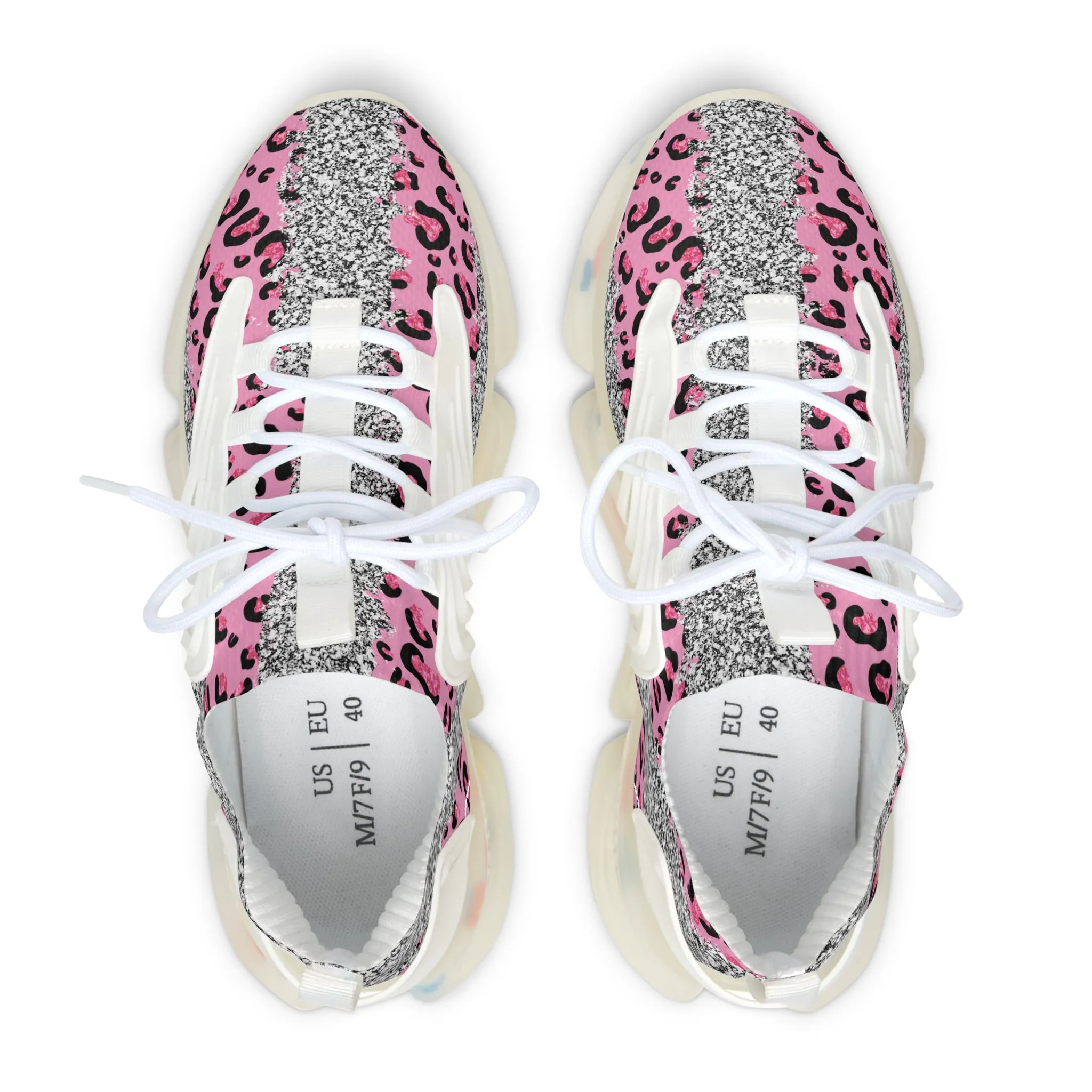 Pink Leopard Women's Mesh Sneakers