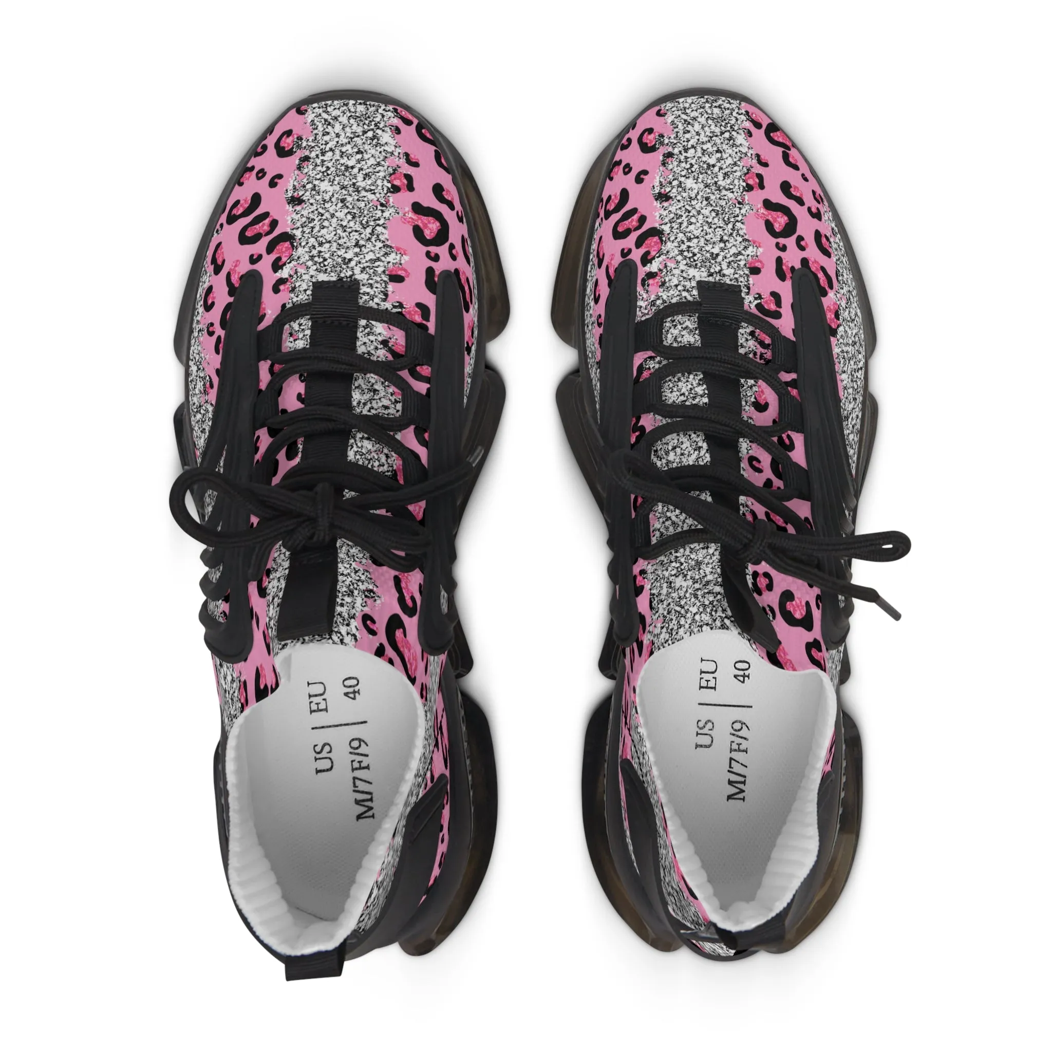 Pink Leopard Women's Mesh Sneakers