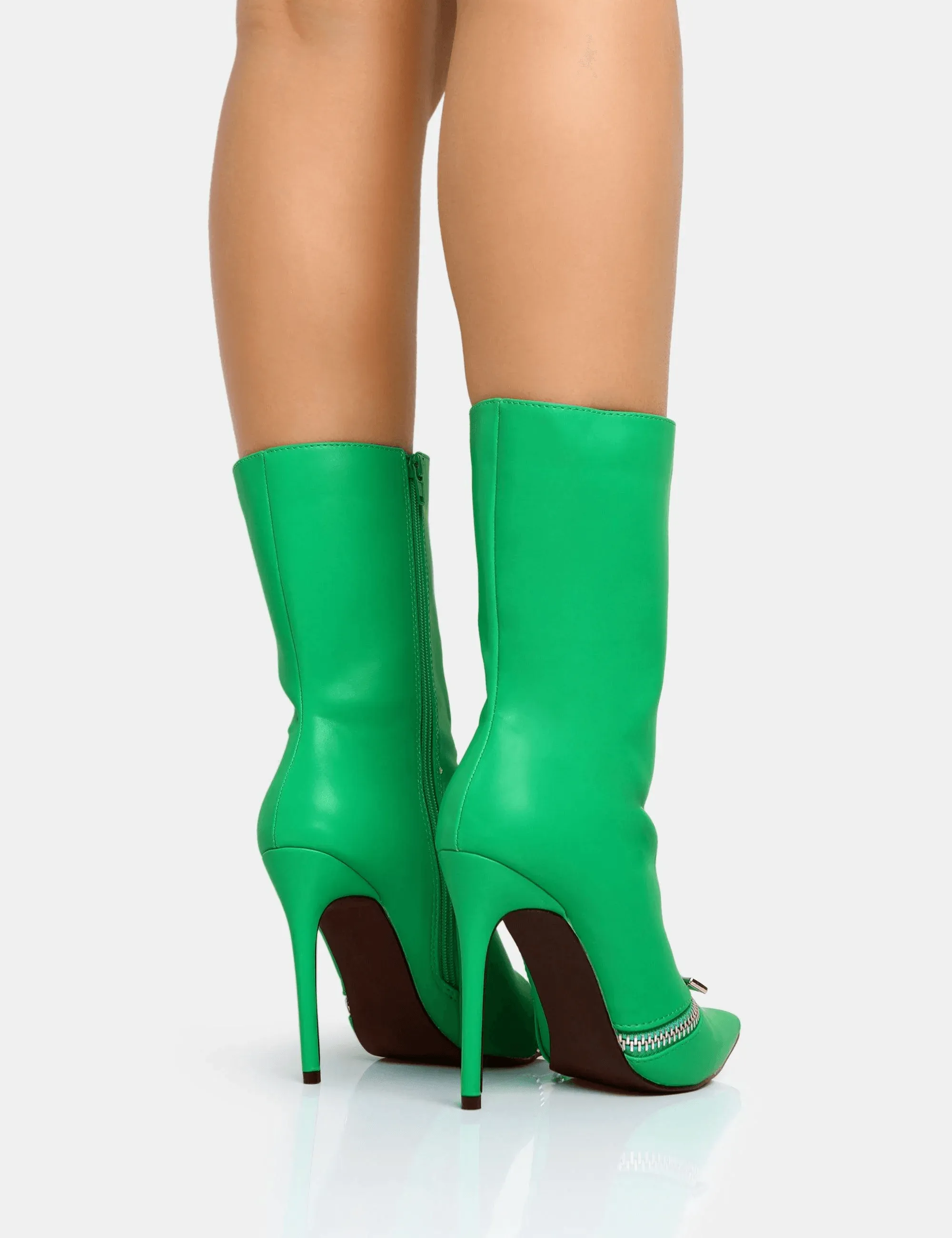 PUBLIC DESIRE - PITSTOP GREEN BOOTS