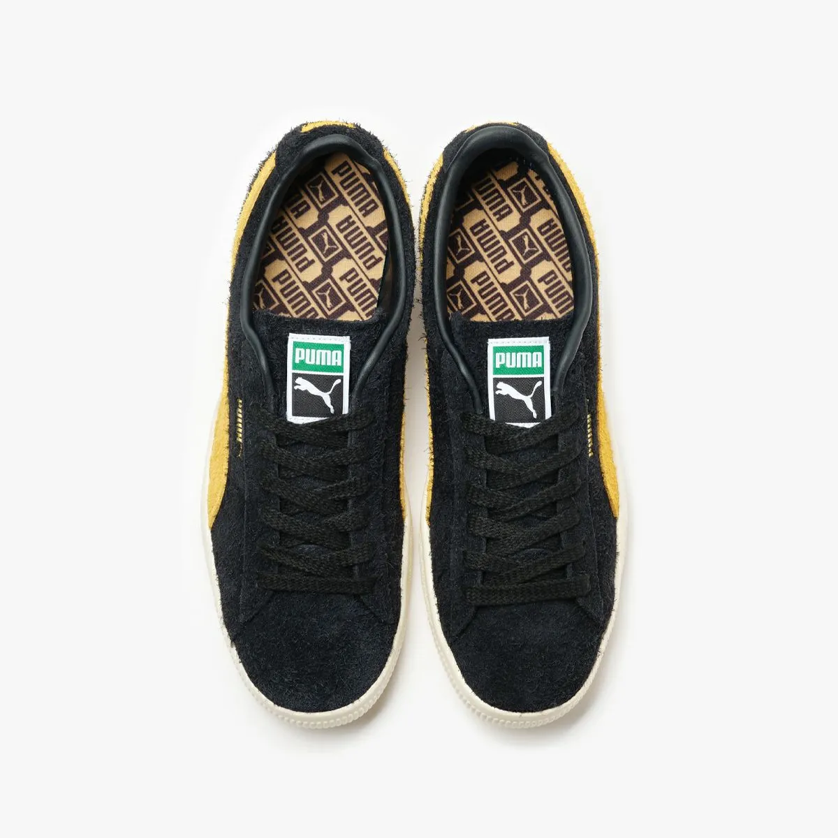 PUMA SUEDE VTG HAIRY SUEDE BLACK/MUSTARD SEED -KICKS LAB. EXCLUSIVE-