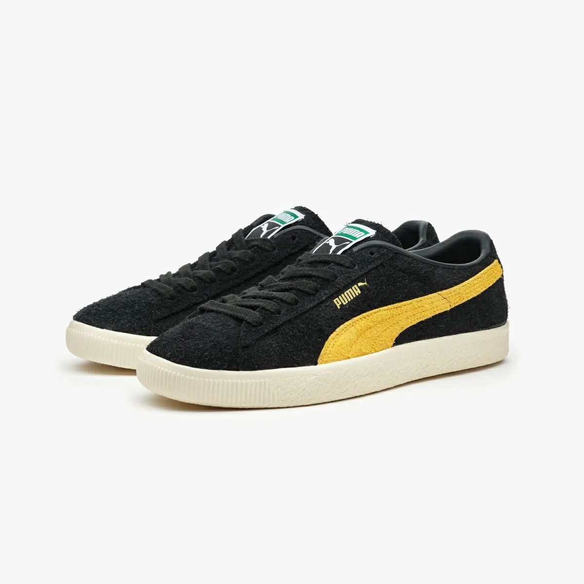 PUMA SUEDE VTG HAIRY SUEDE BLACK/MUSTARD SEED -KICKS LAB. EXCLUSIVE-