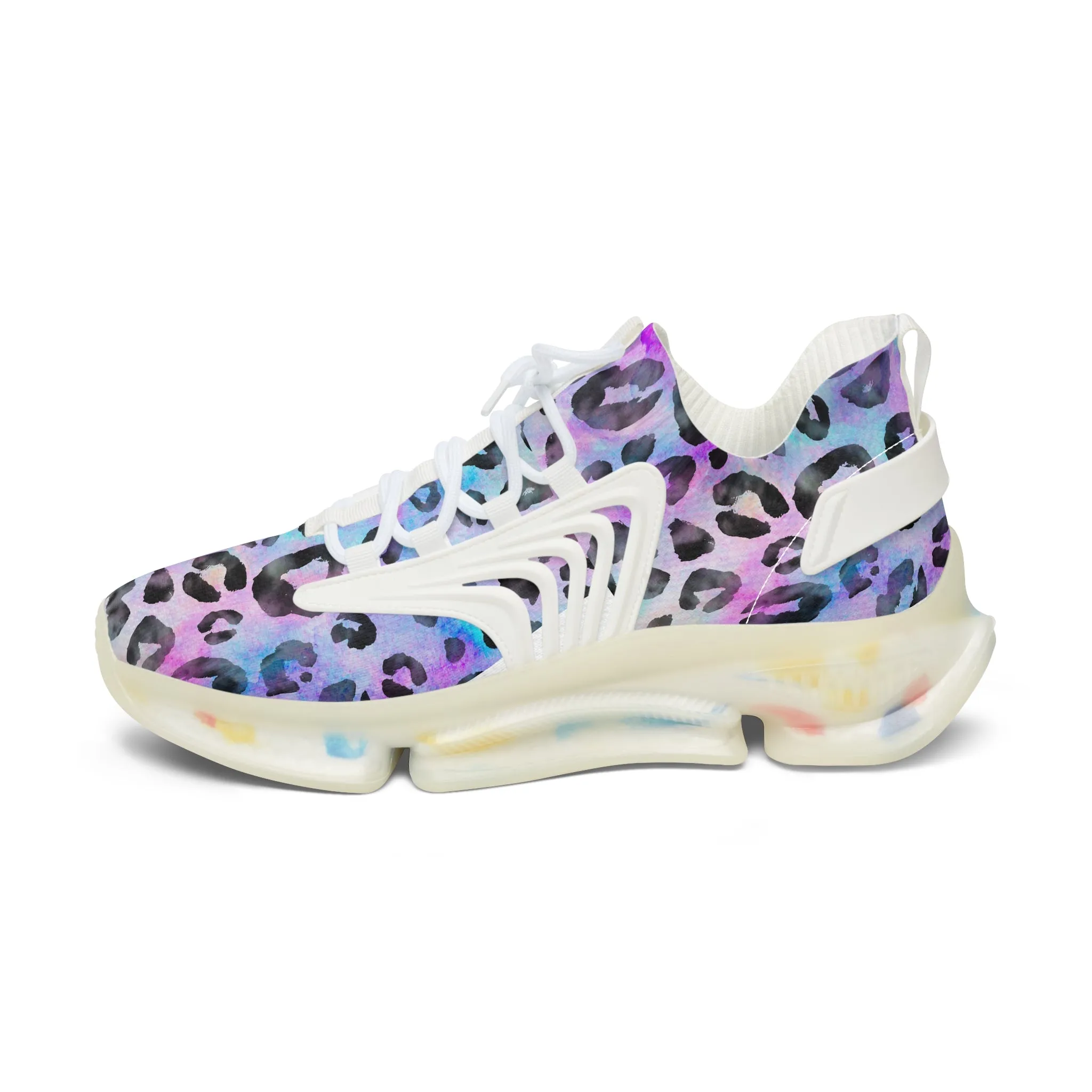 Purple Leopard Women's Mesh Sneakers