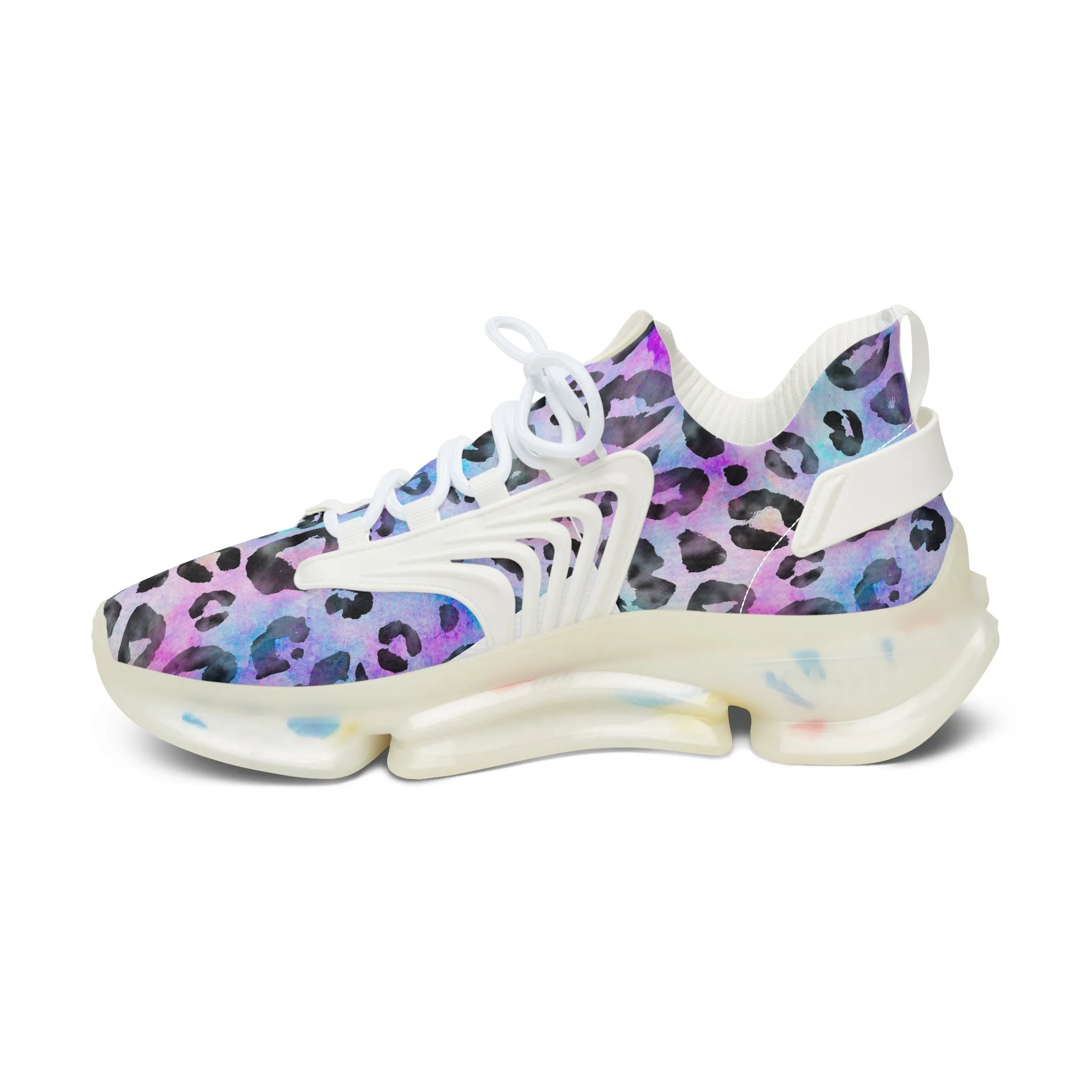 Purple Leopard Women's Mesh Sneakers