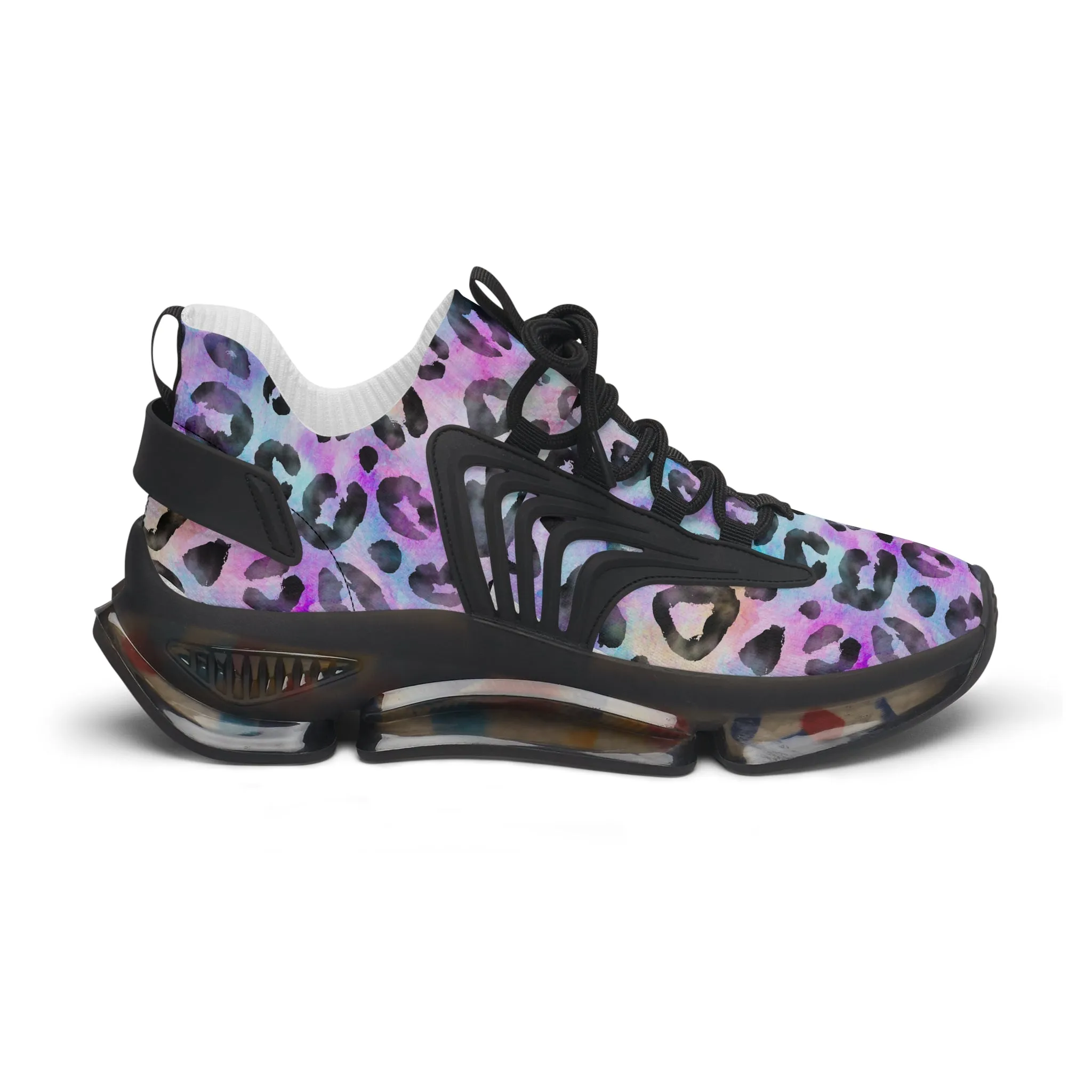 Purple Leopard Women's Mesh Sneakers