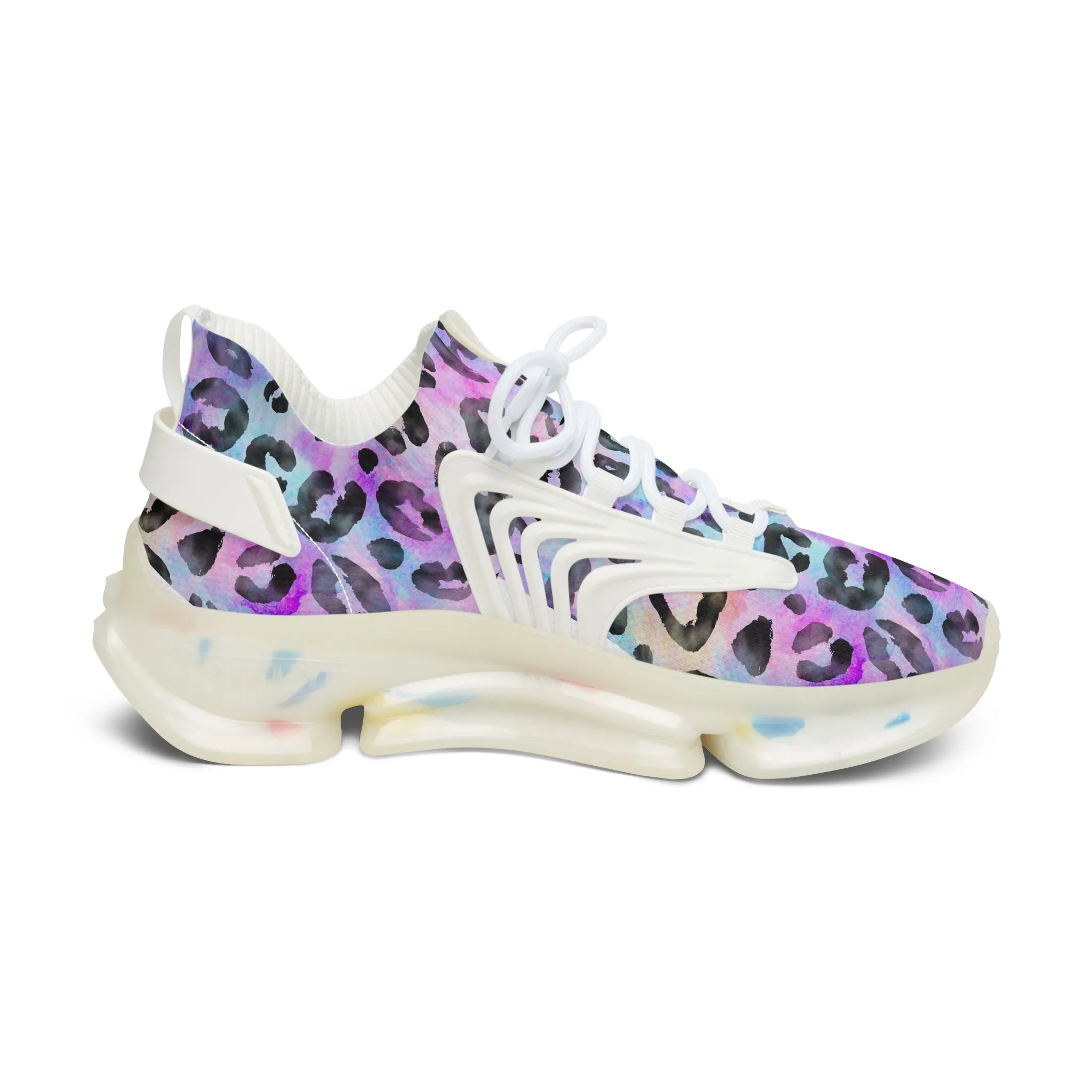 Purple Leopard Women's Mesh Sneakers