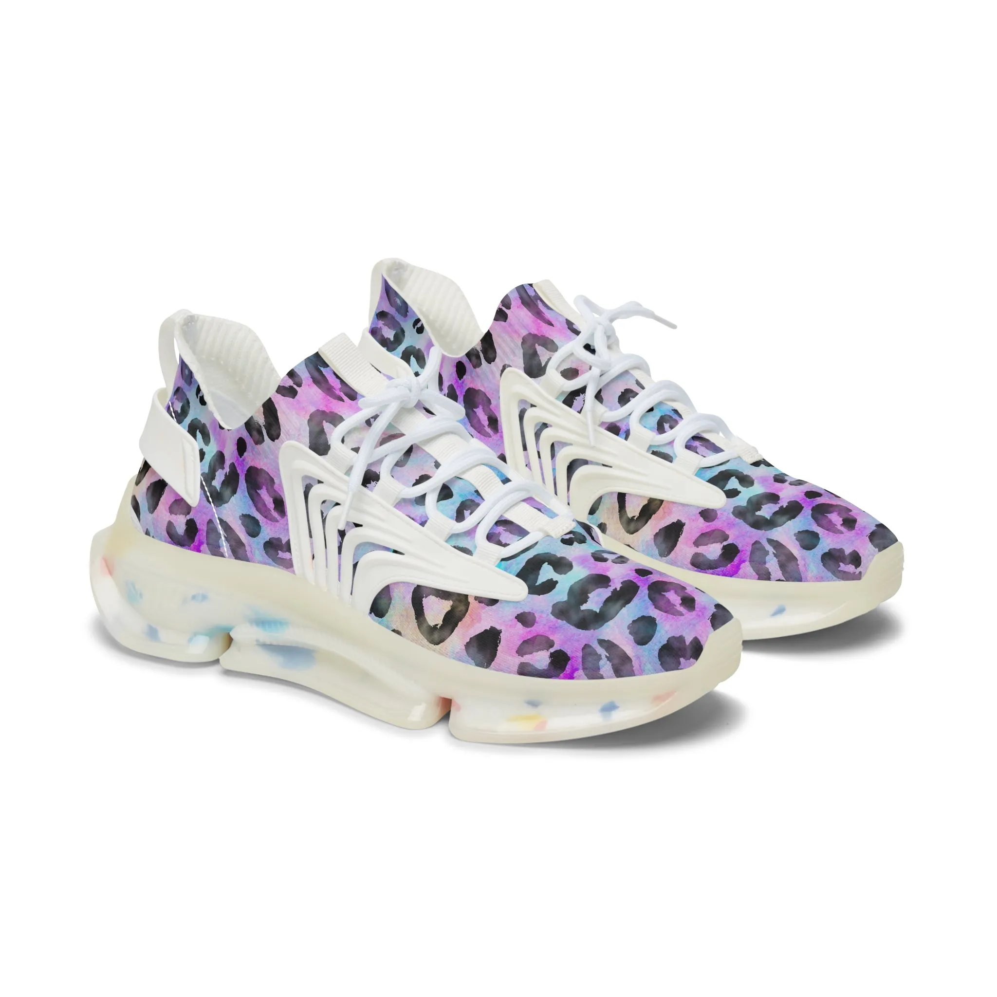 Purple Leopard Women's Mesh Sneakers