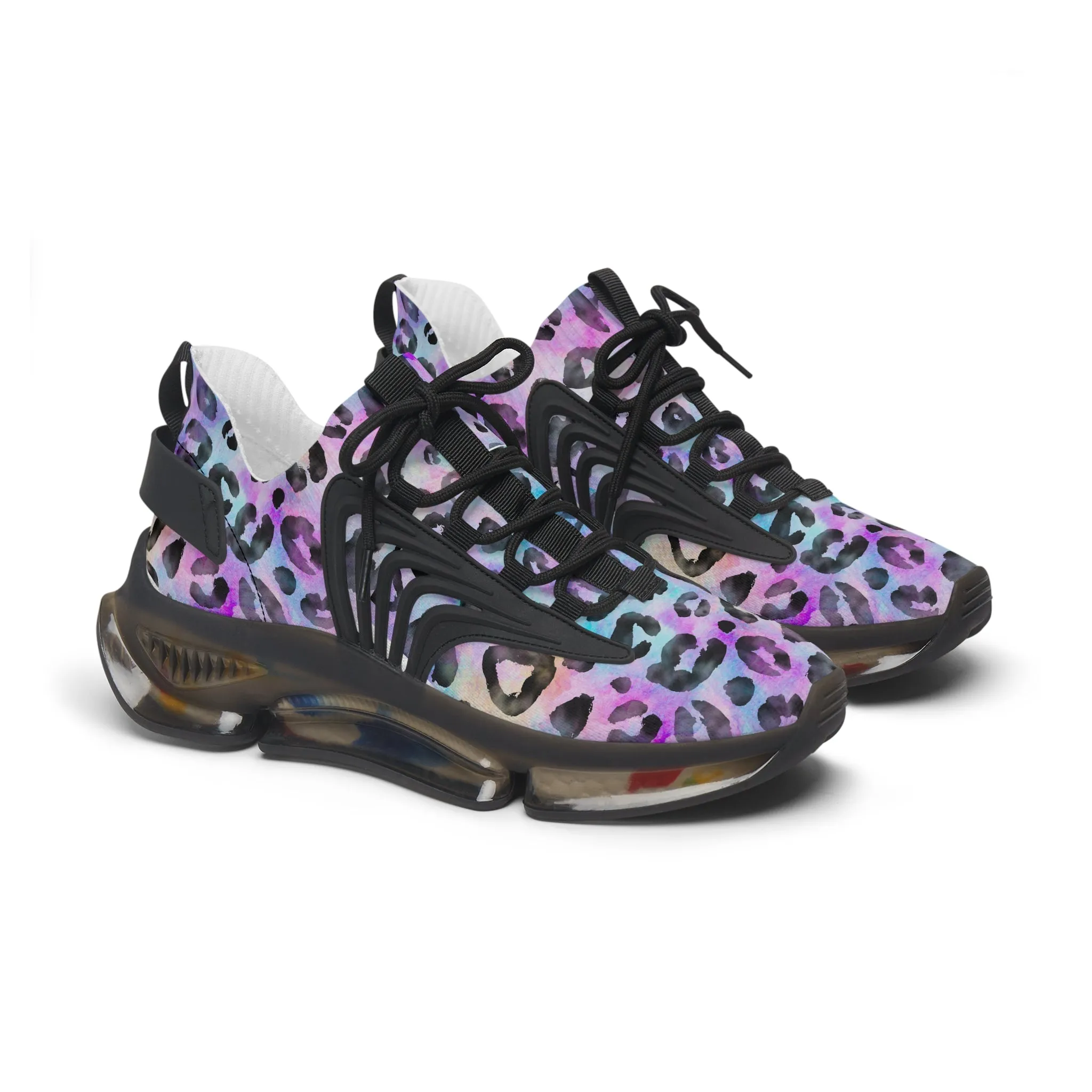 Purple Leopard Women's Mesh Sneakers