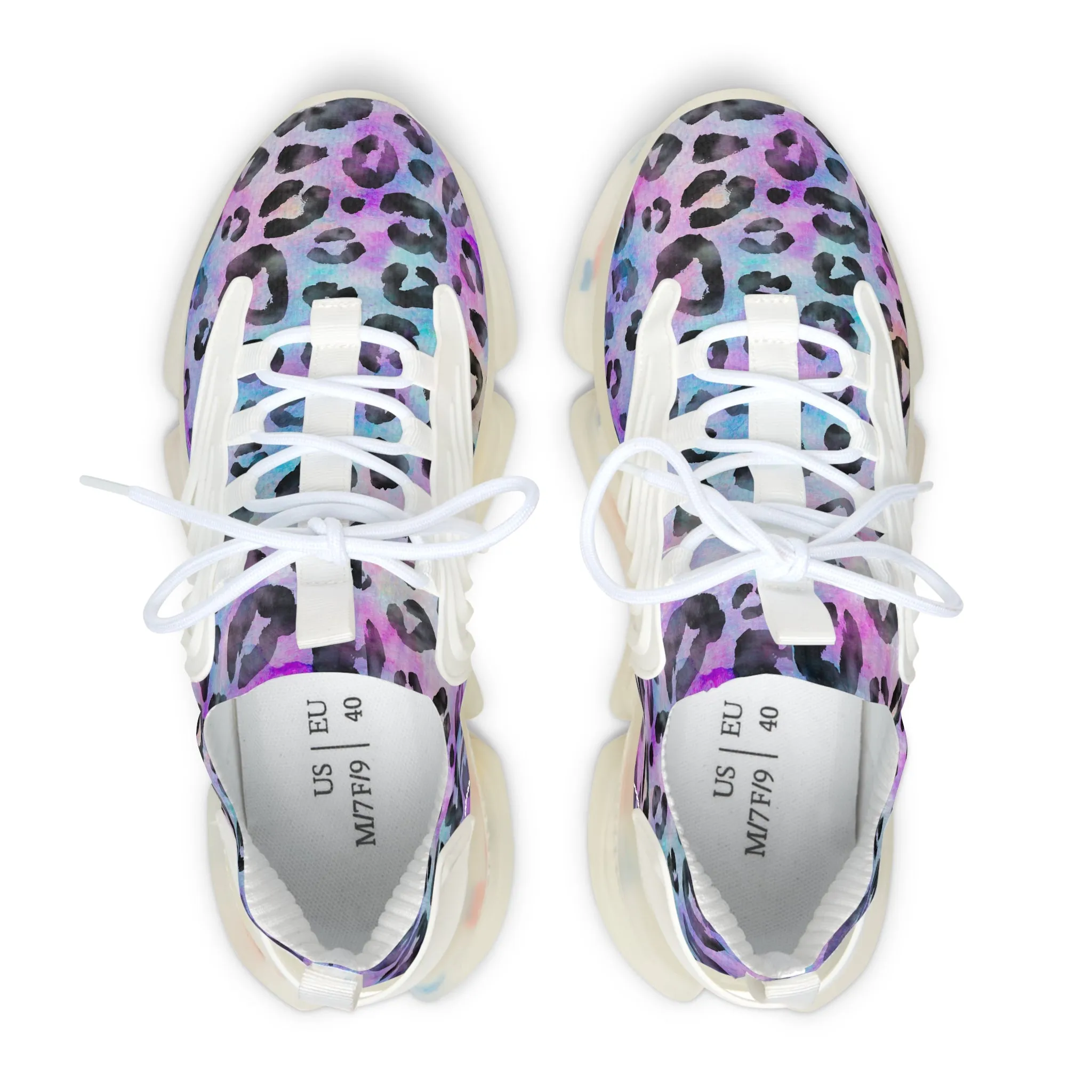 Purple Leopard Women's Mesh Sneakers