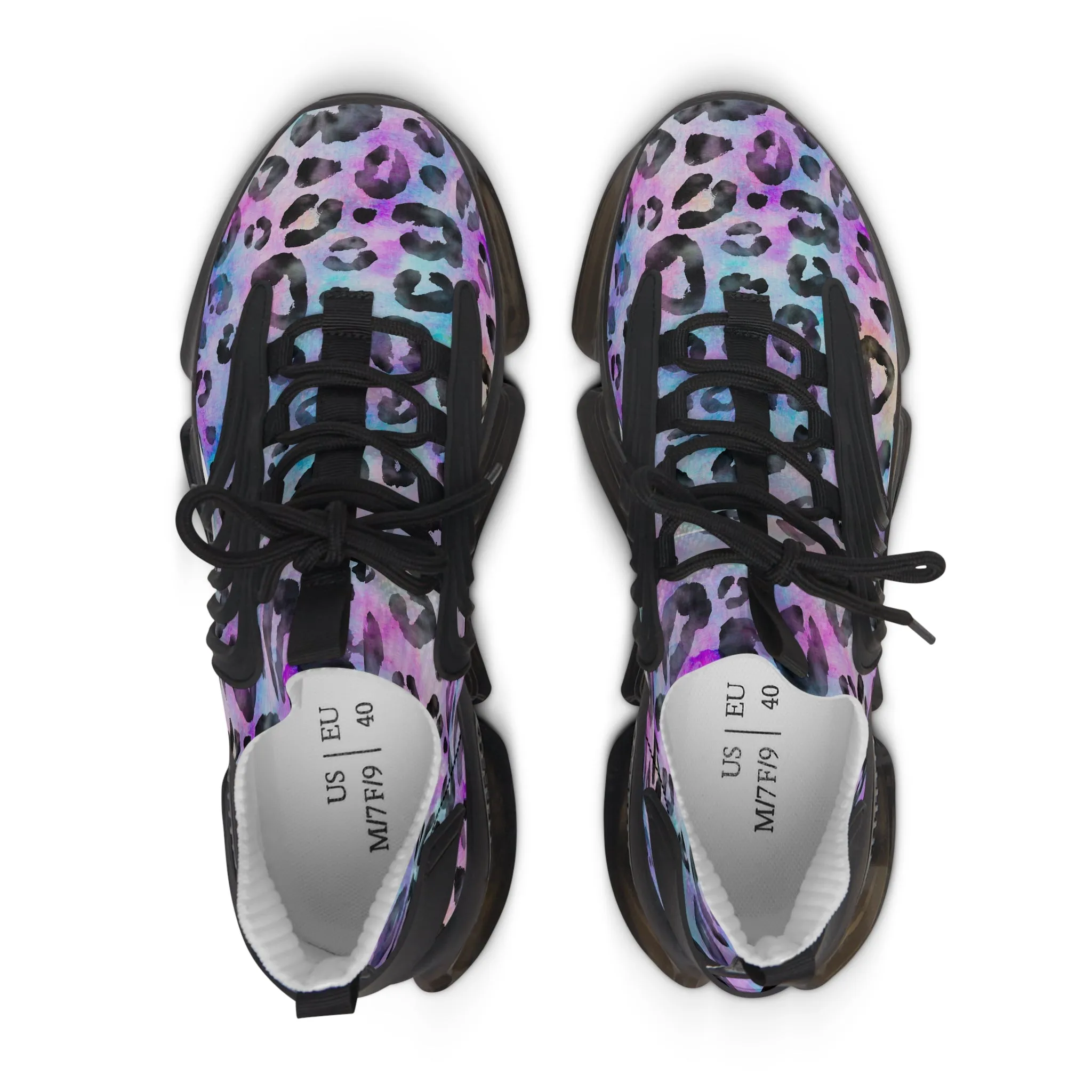 Purple Leopard Women's Mesh Sneakers