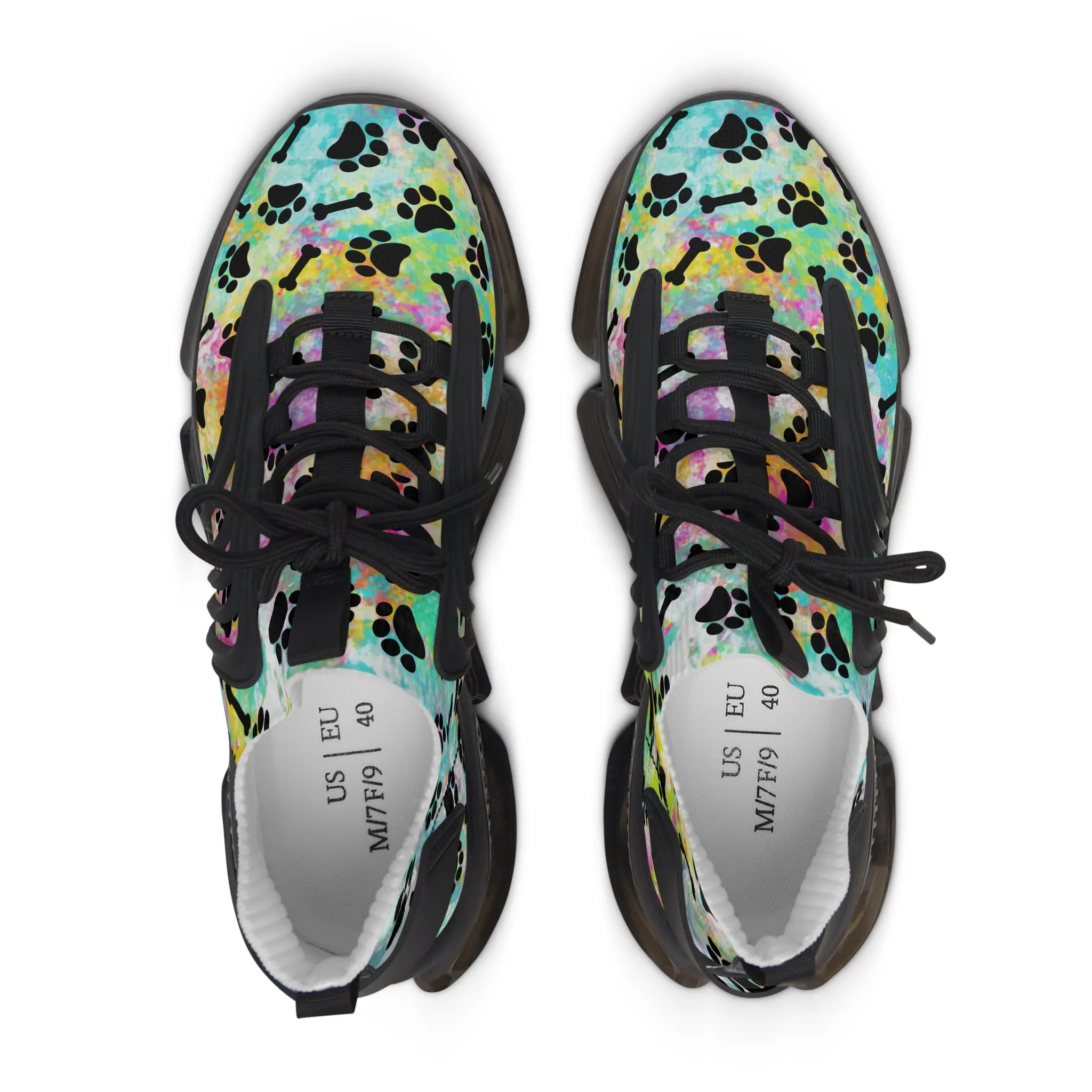 Rainbow Paw & Bones Women's Mesh Sneakers