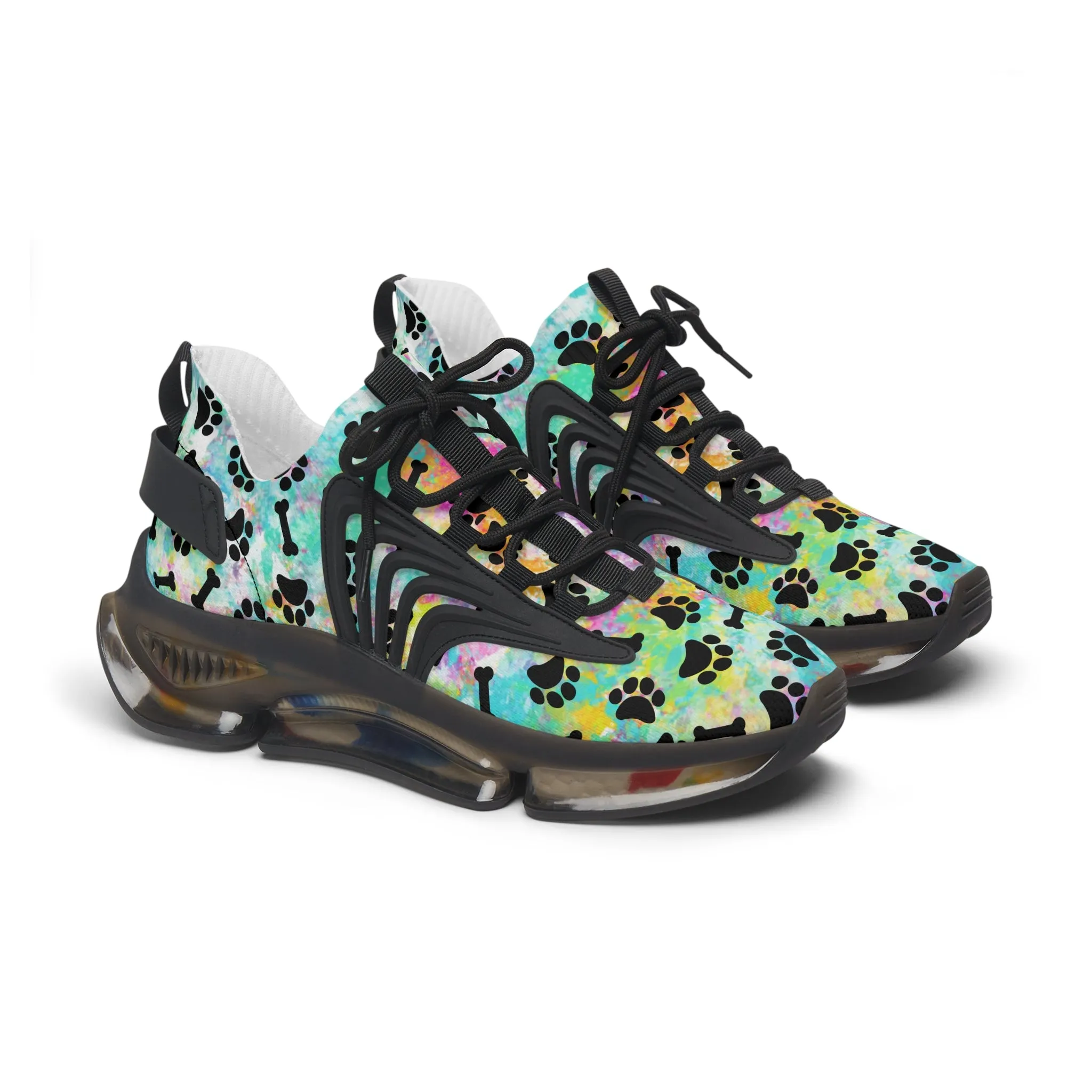 Rainbow Paw & Bones Women's Mesh Sneakers