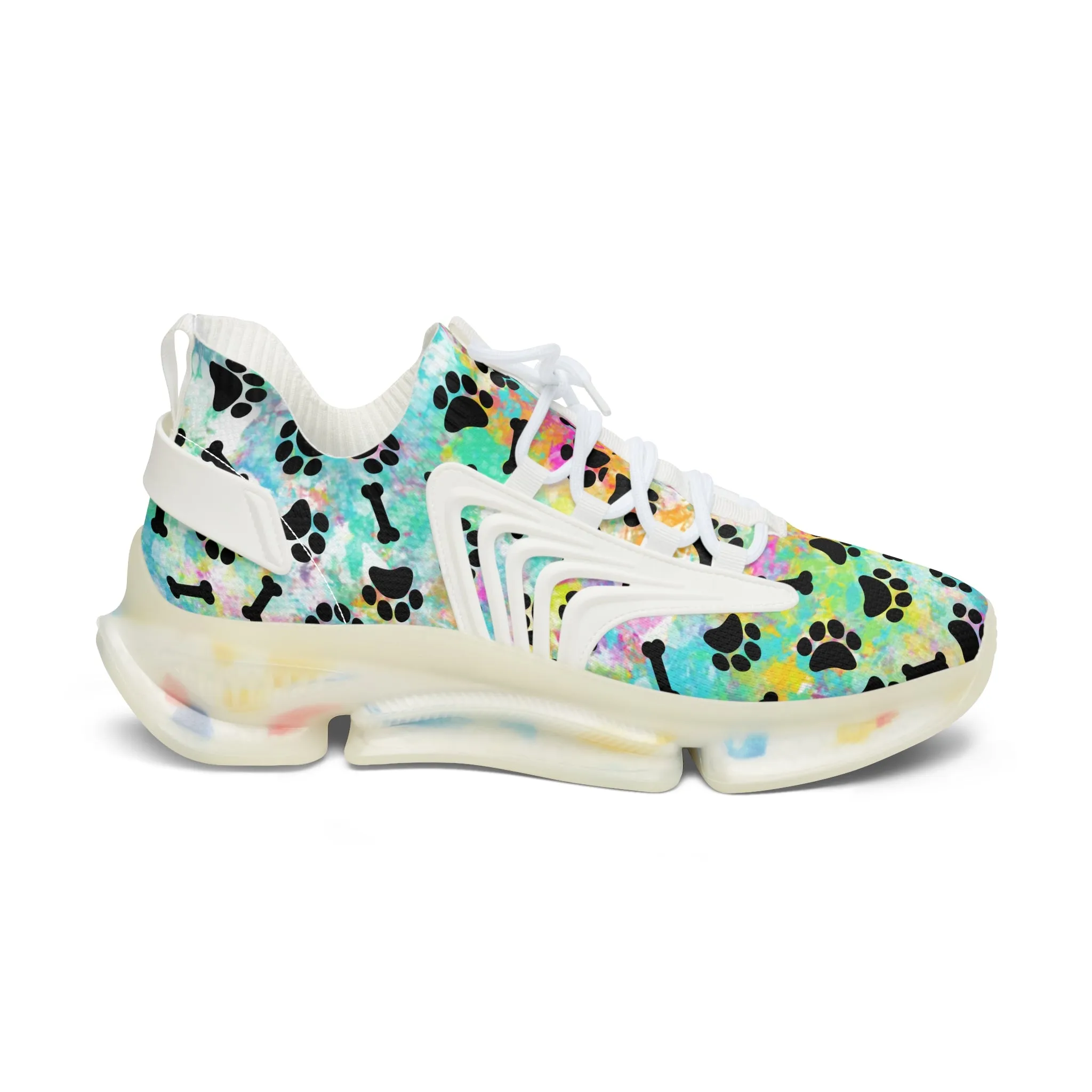 Rainbow Paw & Bones Women's Mesh Sneakers