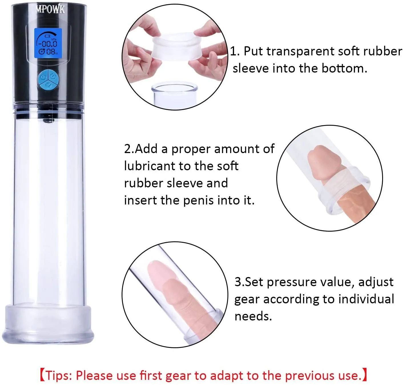 Rechargeable Pump with LCD Display