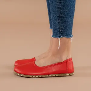 Red Barefoot Ballet Flats