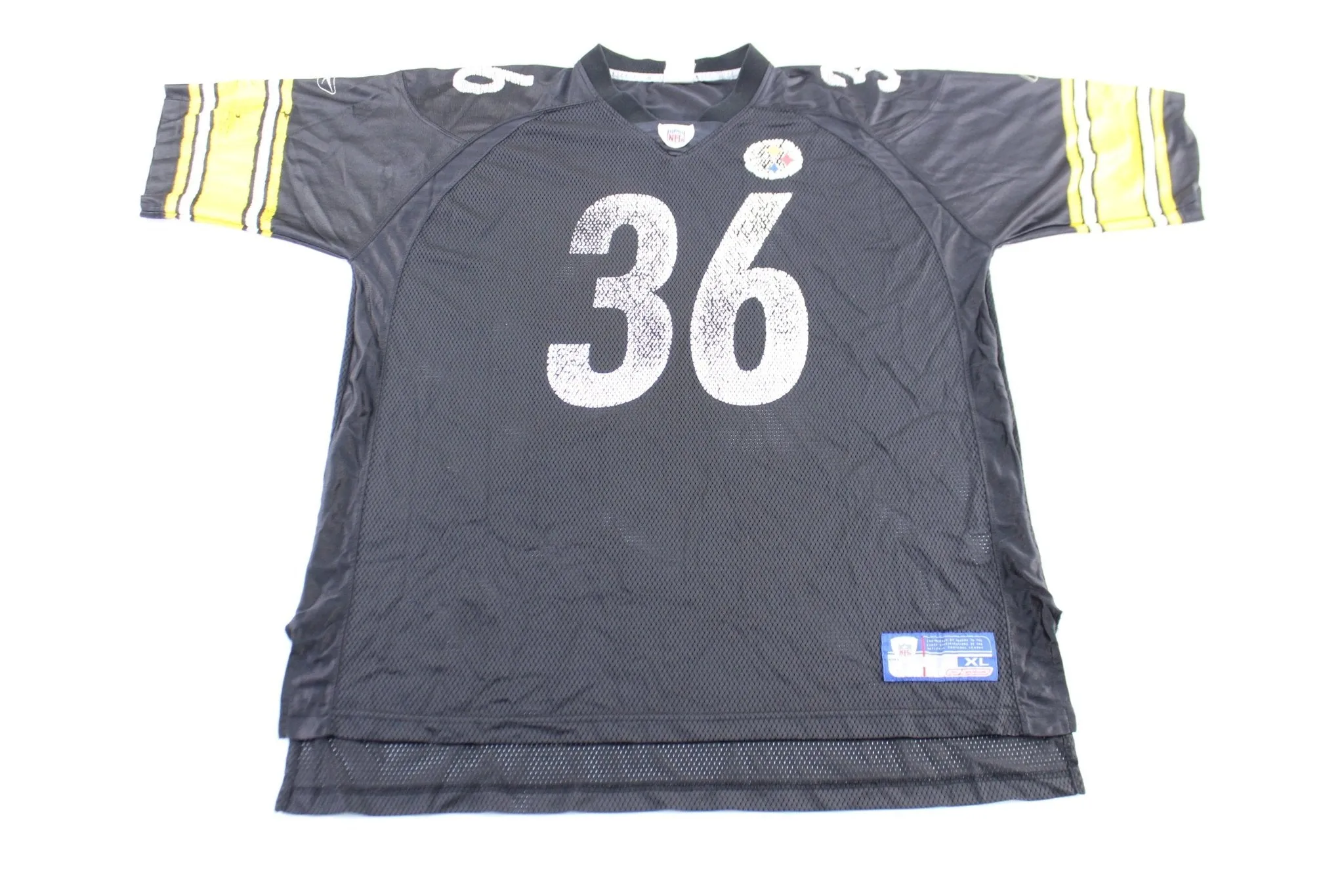 Reebok Logo Pittsburgh Steelers Jerome Bettis Football Jersey