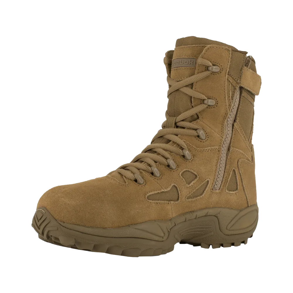 Reebok RB885 Women's Rapid Response Composite Toe Tactical Boots - Side Zip - Coyote