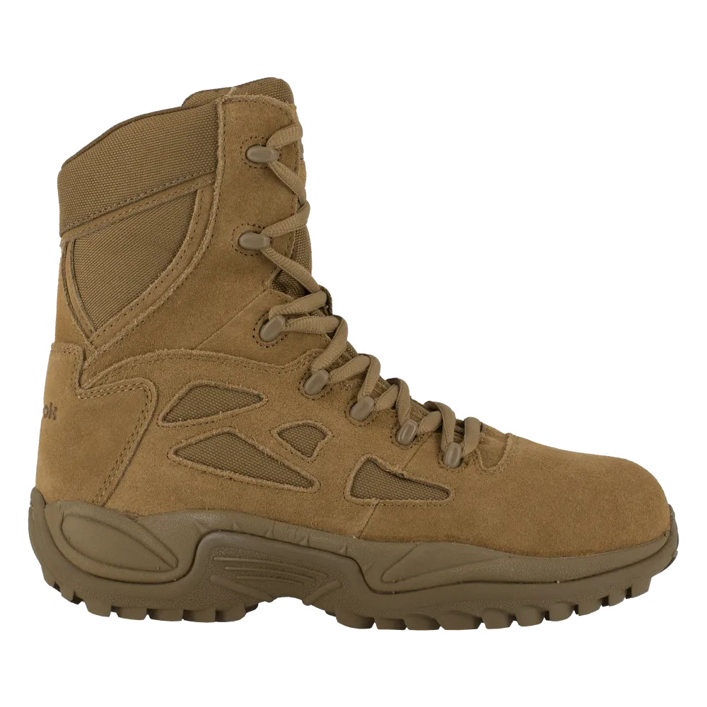 Reebok RB885 Women's Rapid Response Composite Toe Tactical Boots - Side Zip - Coyote