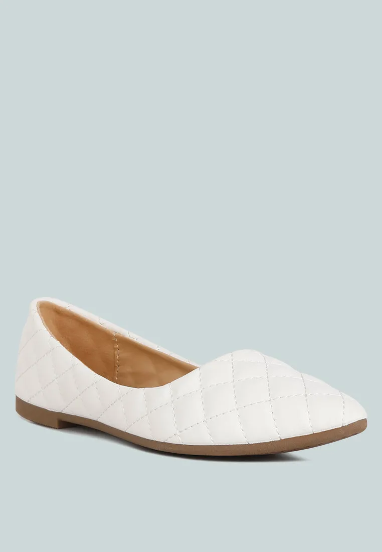 Rikhani Quilted Detail Ballet Flats