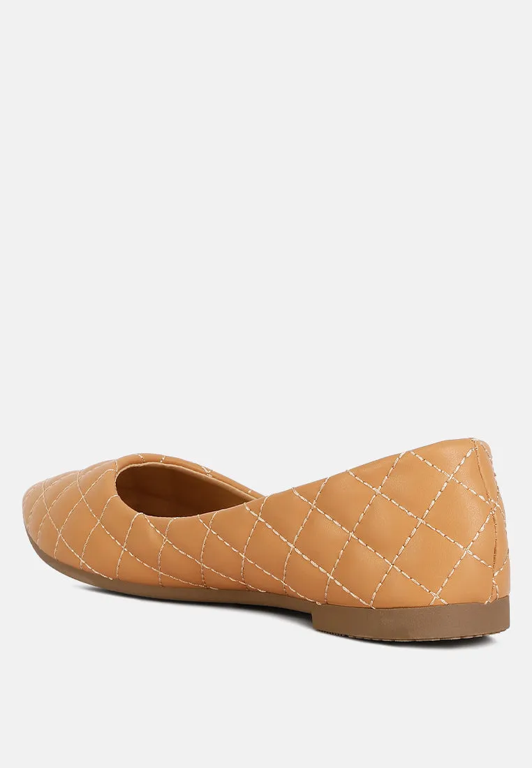 Rikhani Quilted Detail Ballet Flats