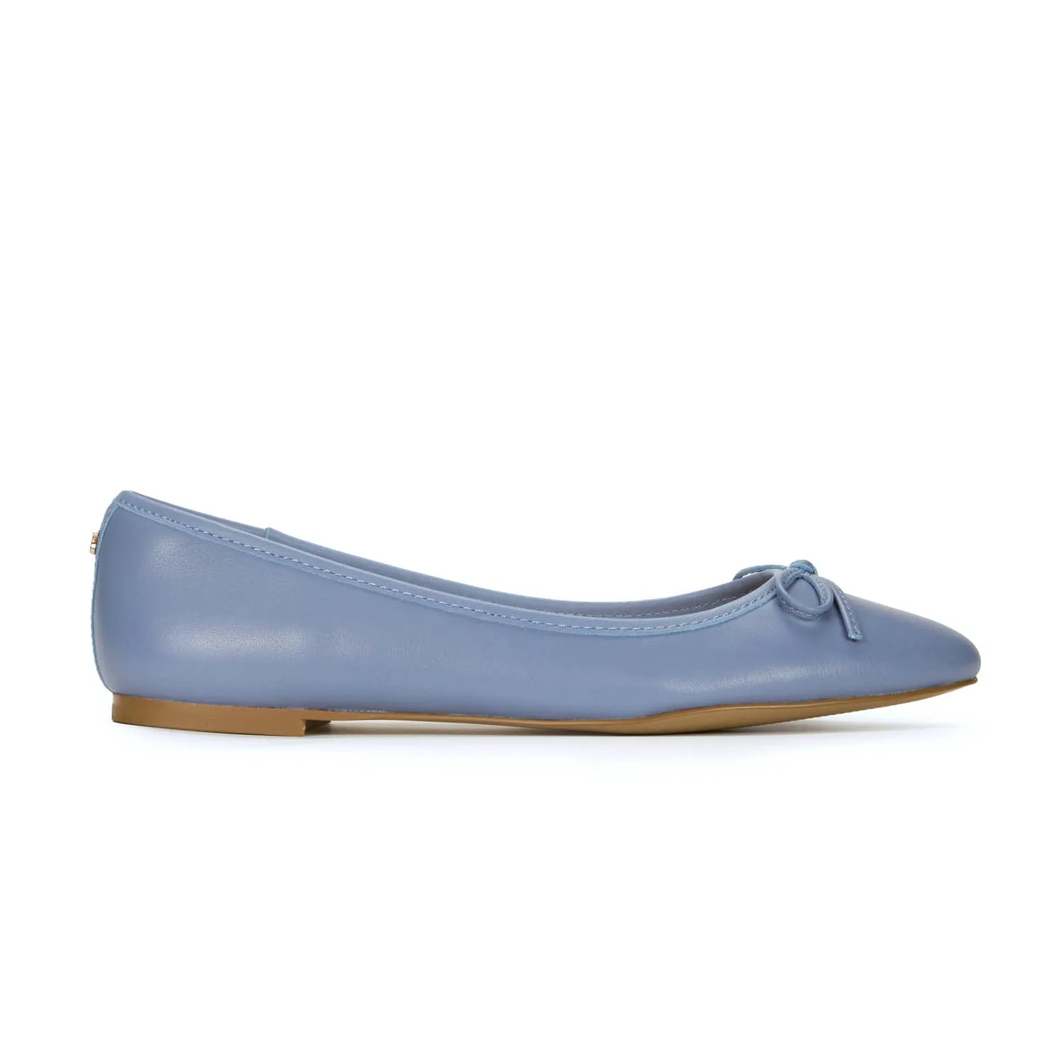 Sadie Ballet Flat in Aqua Leather