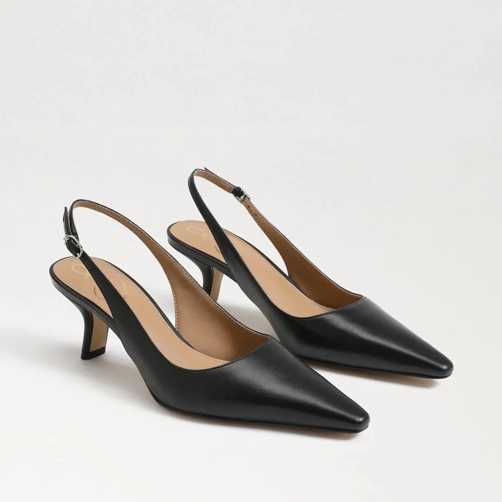 Sam Edelman Bianka Slingback Pump Black Leather